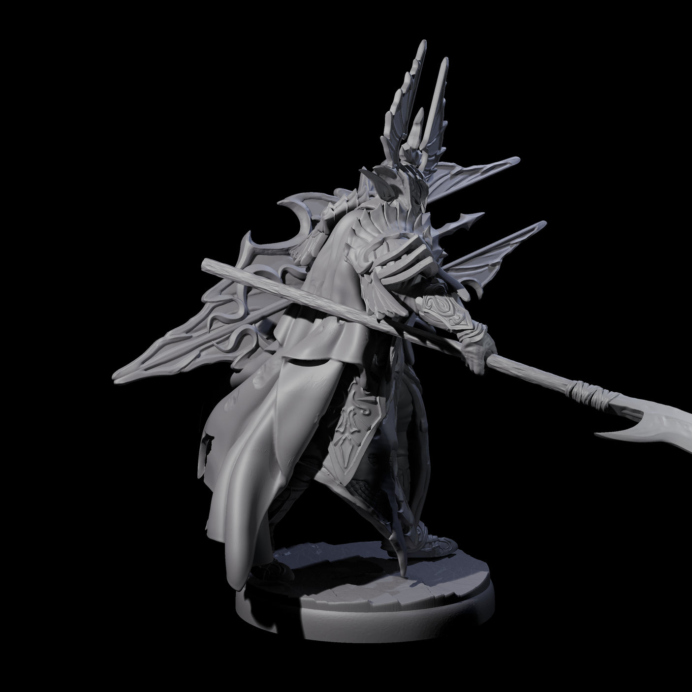 Steadfast Dark Elf Guard F Miniature for Dungeons and Dragons, Pathfinder or other TTRPGs