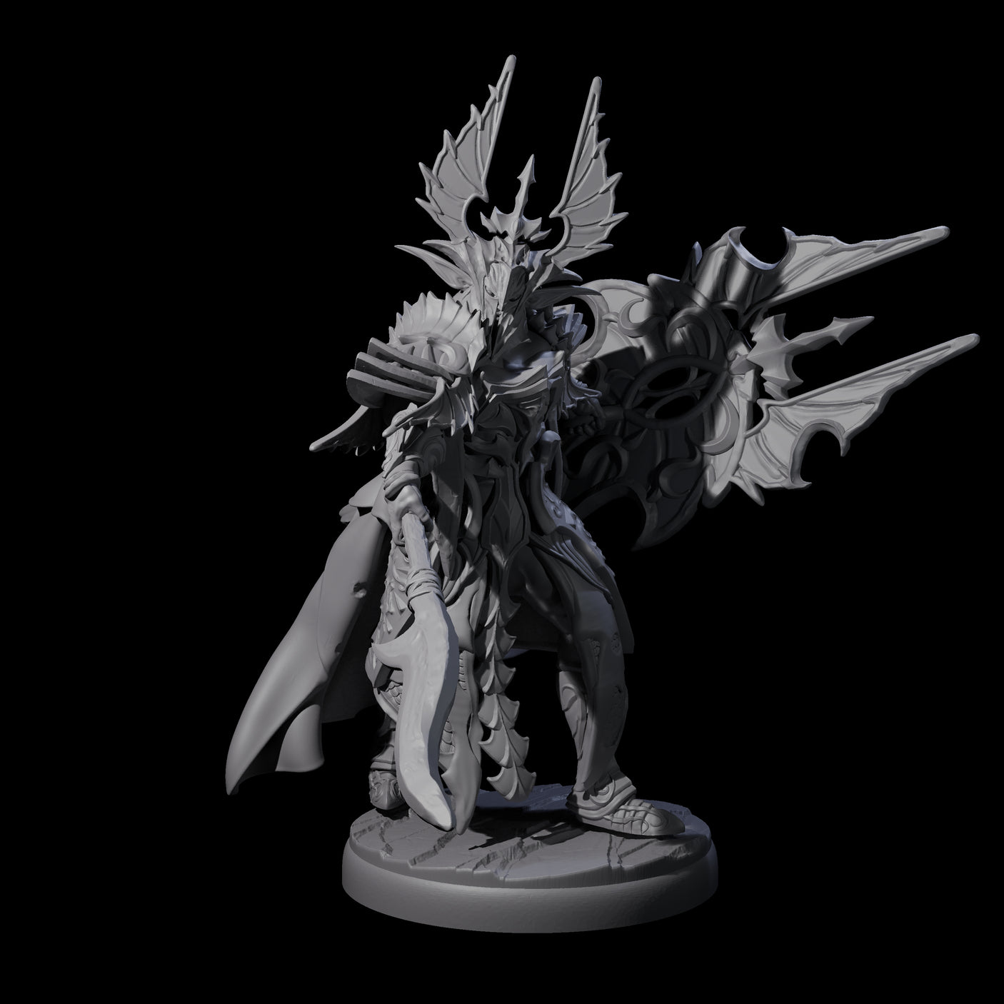 Steadfast Dark Elf Guard F Miniature for Dungeons and Dragons, Pathfinder or other TTRPGs