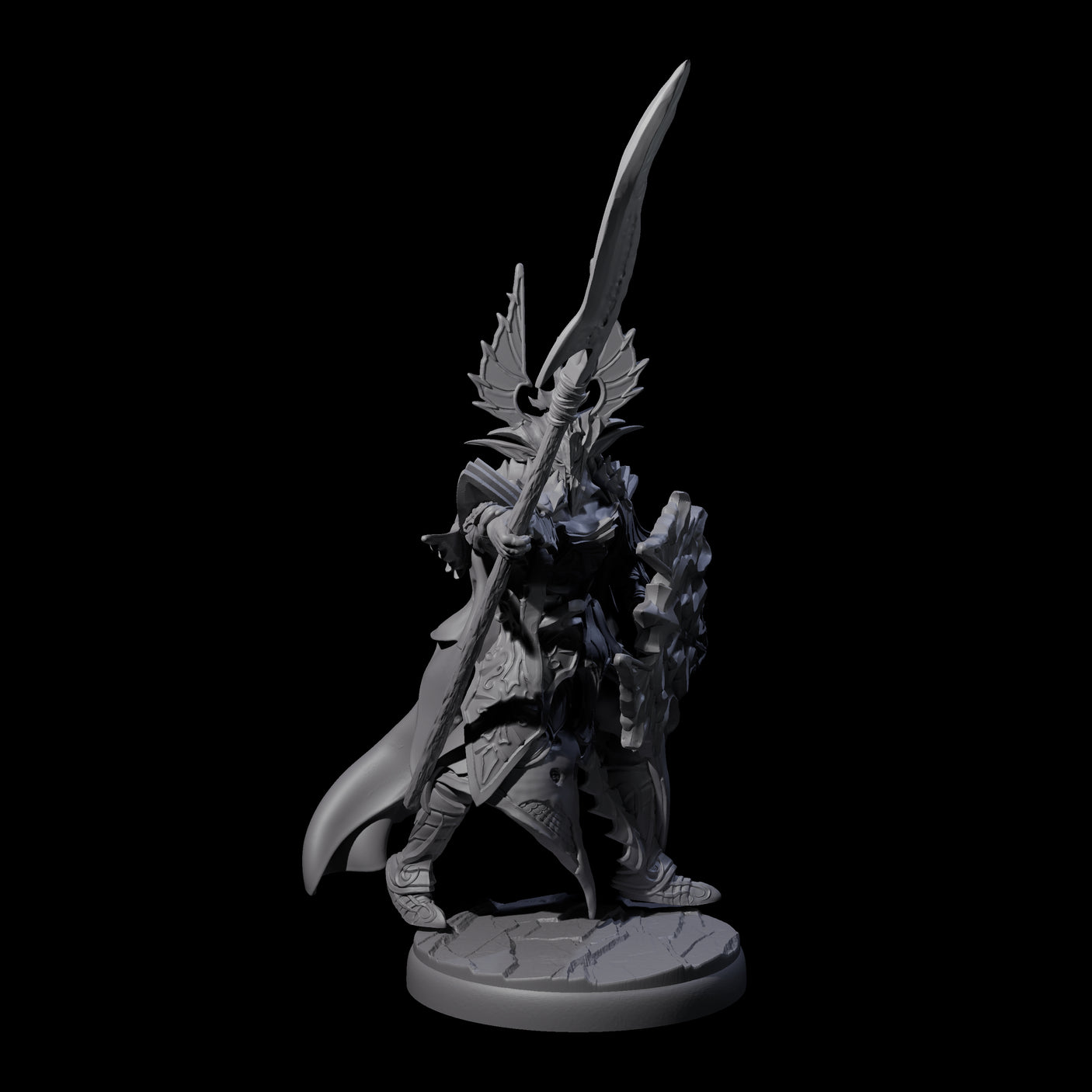 Steadfast Dark Elf Guard H Miniature for Dungeons and Dragons, Pathfinder or other TTRPGs