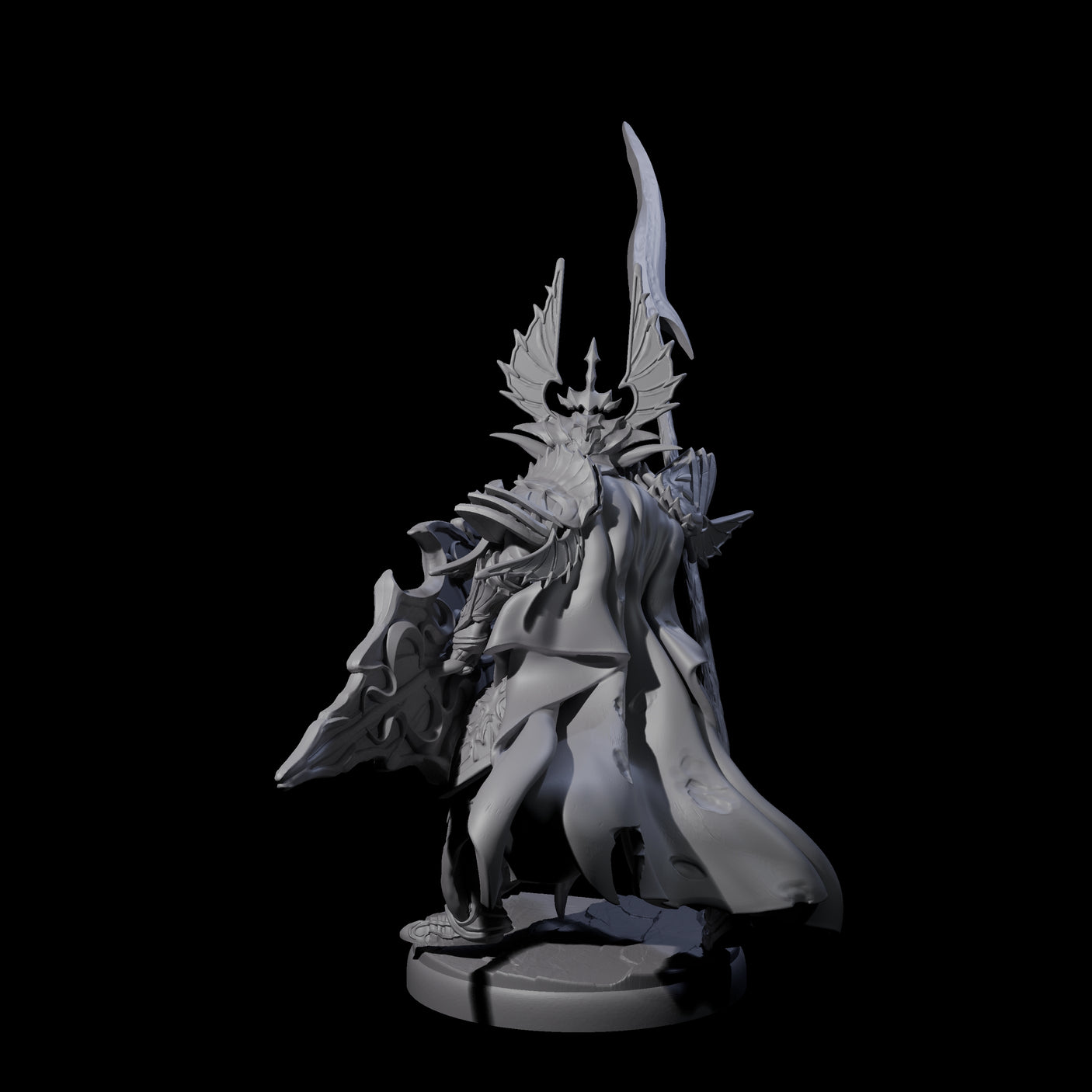Steadfast Dark Elf Guard H Miniature for Dungeons and Dragons, Pathfinder or other TTRPGs