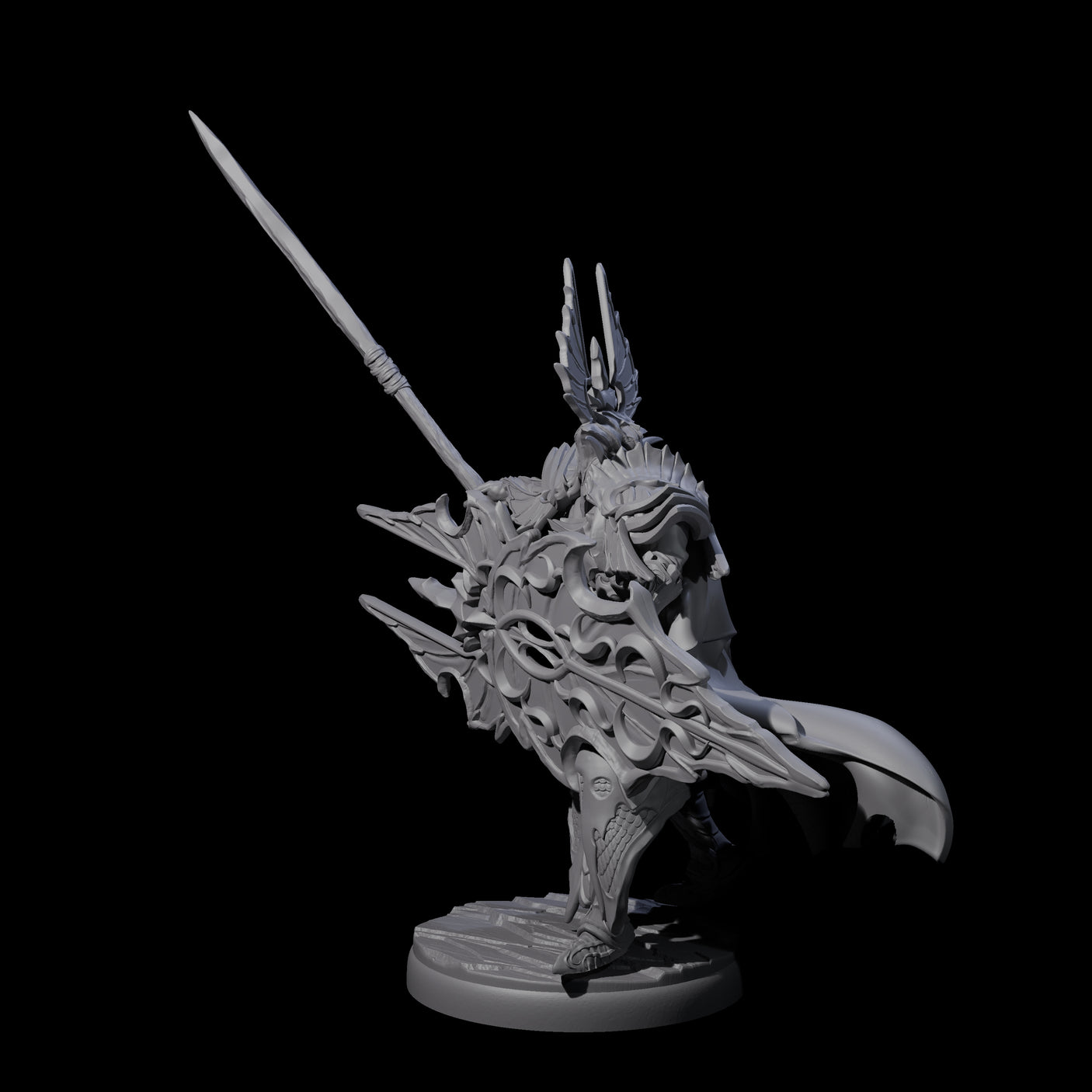 Steadfast Dark Elf Guard H Miniature for Dungeons and Dragons, Pathfinder or other TTRPGs