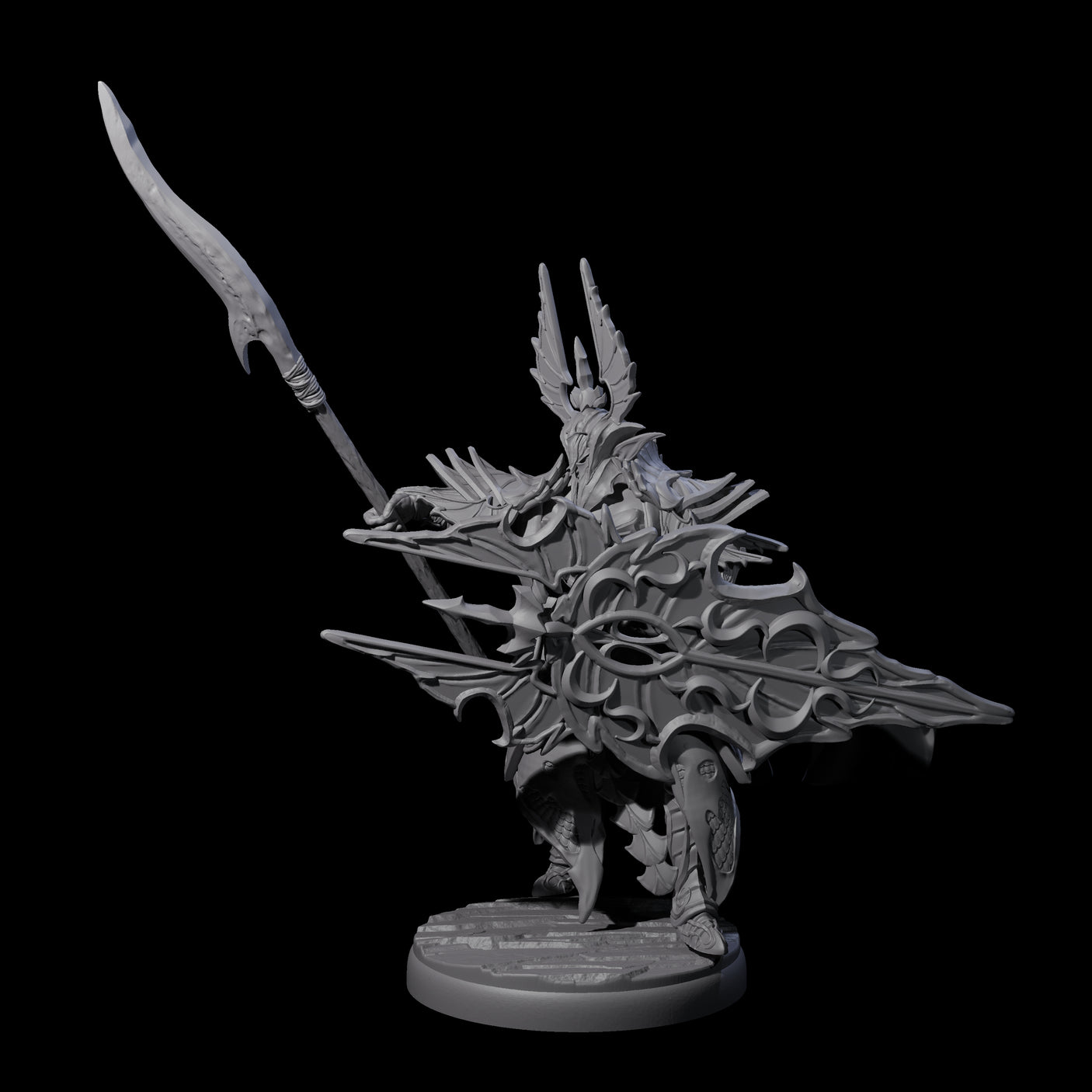 Steadfast Dark Elf Guard H Miniature for Dungeons and Dragons, Pathfinder or other TTRPGs