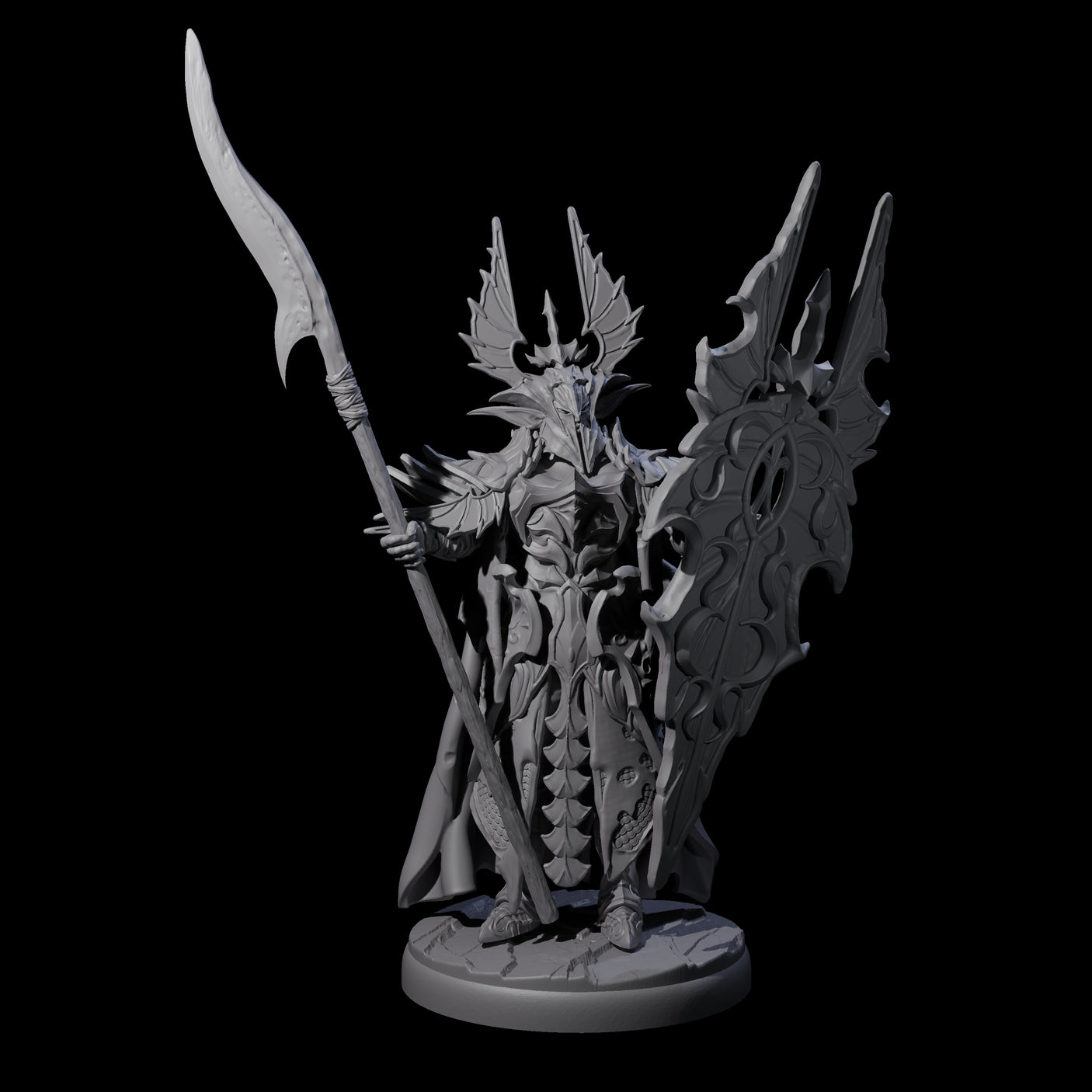 Steadfast Dark Elf Guard I Miniature for Dungeons and Dragons, Pathfinder or other TTRPGs