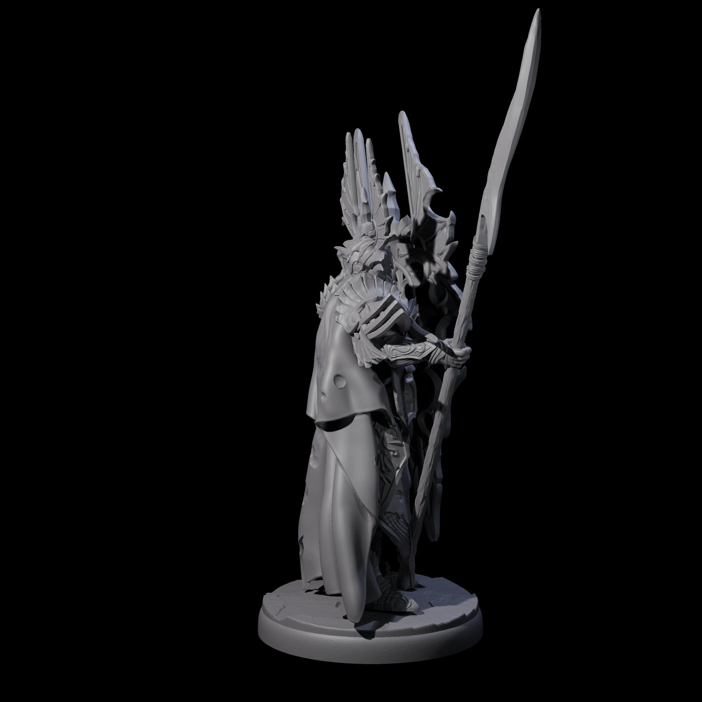 Steadfast Dark Elf Guard I Miniature for Dungeons and Dragons, Pathfinder or other TTRPGs
