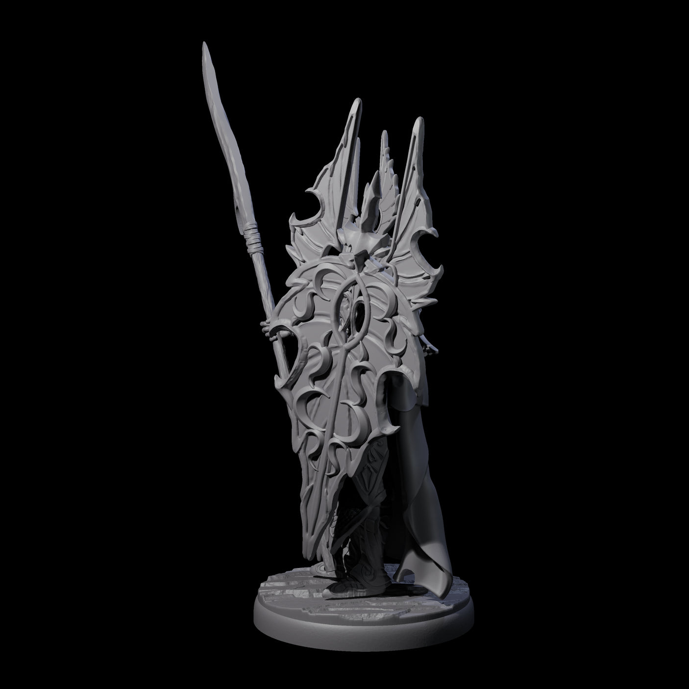 Steadfast Dark Elf Guard I Miniature for Dungeons and Dragons, Pathfinder or other TTRPGs