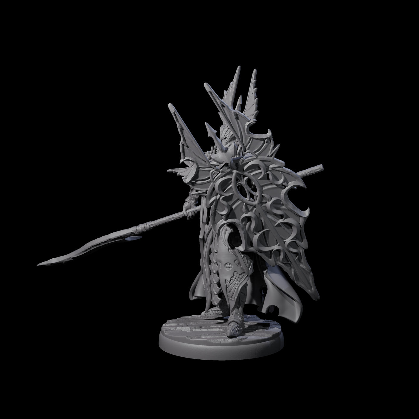 Steadfast Dark Elf Guard J Miniature for Dungeons and Dragons, Pathfinder or other TTRPGs
