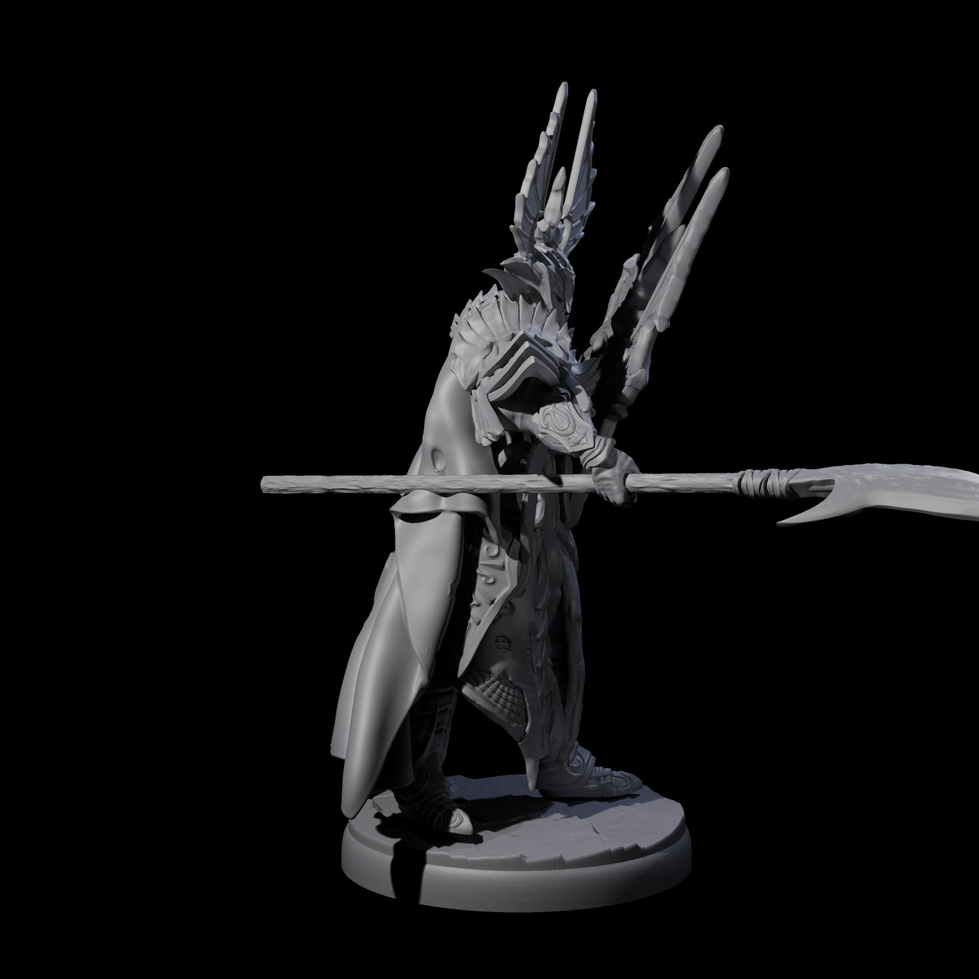 Steadfast Dark Elf Guard K Miniature for Dungeons and Dragons, Pathfinder or other TTRPGs