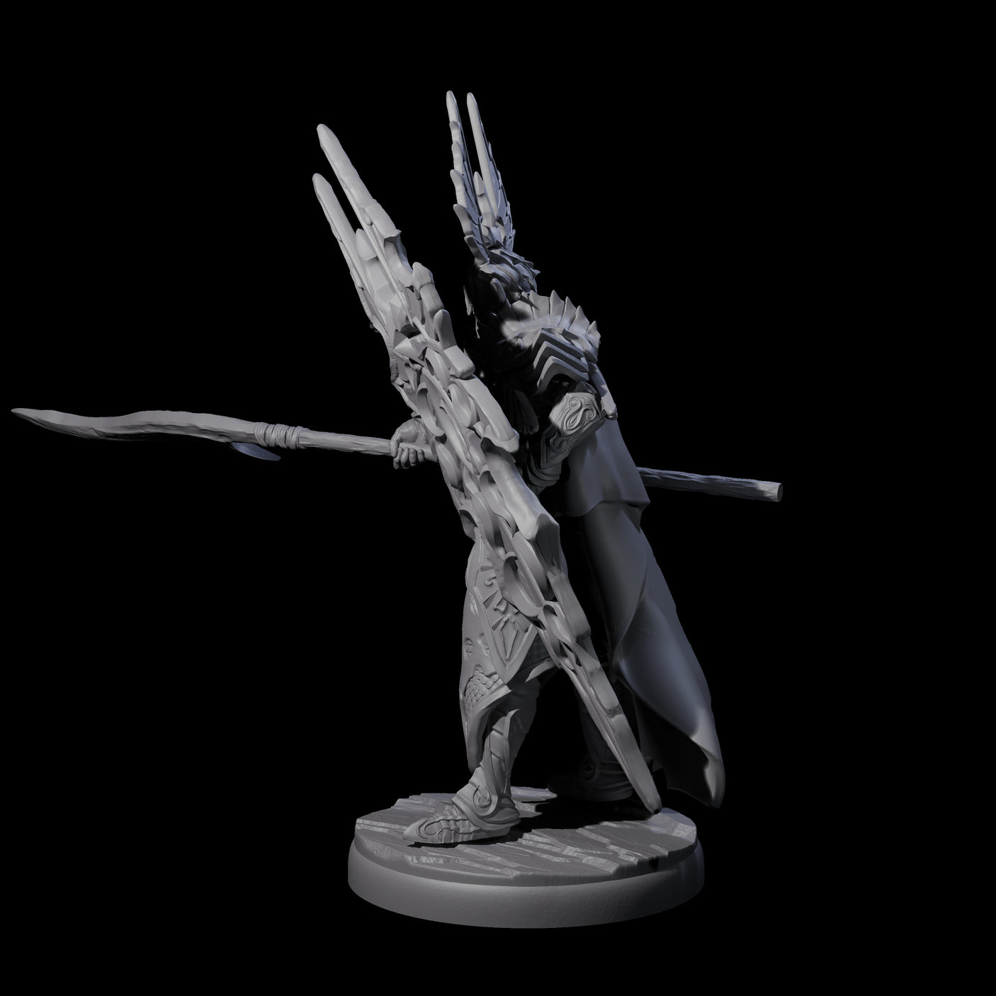 Steadfast Dark Elf Guard K Miniature for Dungeons and Dragons, Pathfinder or other TTRPGs