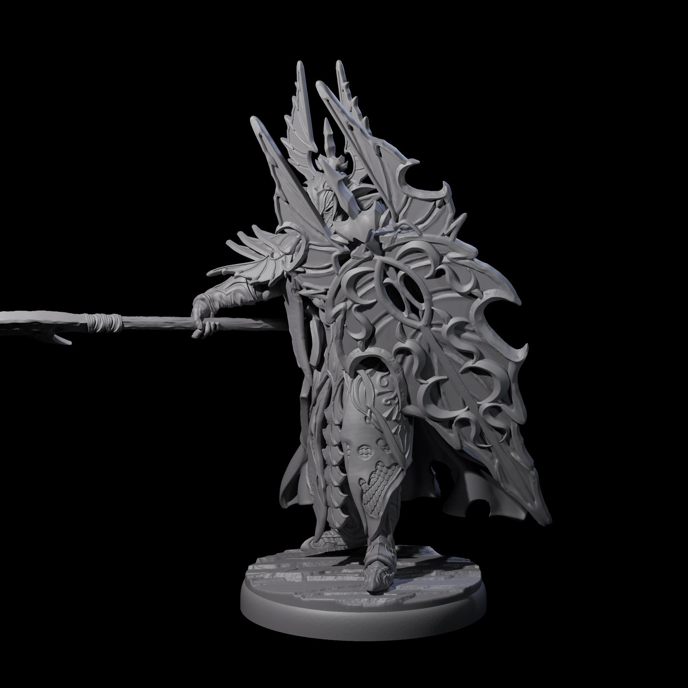 Steadfast Dark Elf Guard K Miniature for Dungeons and Dragons, Pathfinder or other TTRPGs