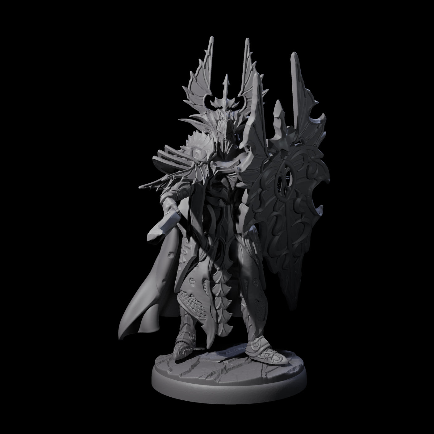 Steadfast Dark Elf Guard K Miniature for Dungeons and Dragons, Pathfinder or other TTRPGs