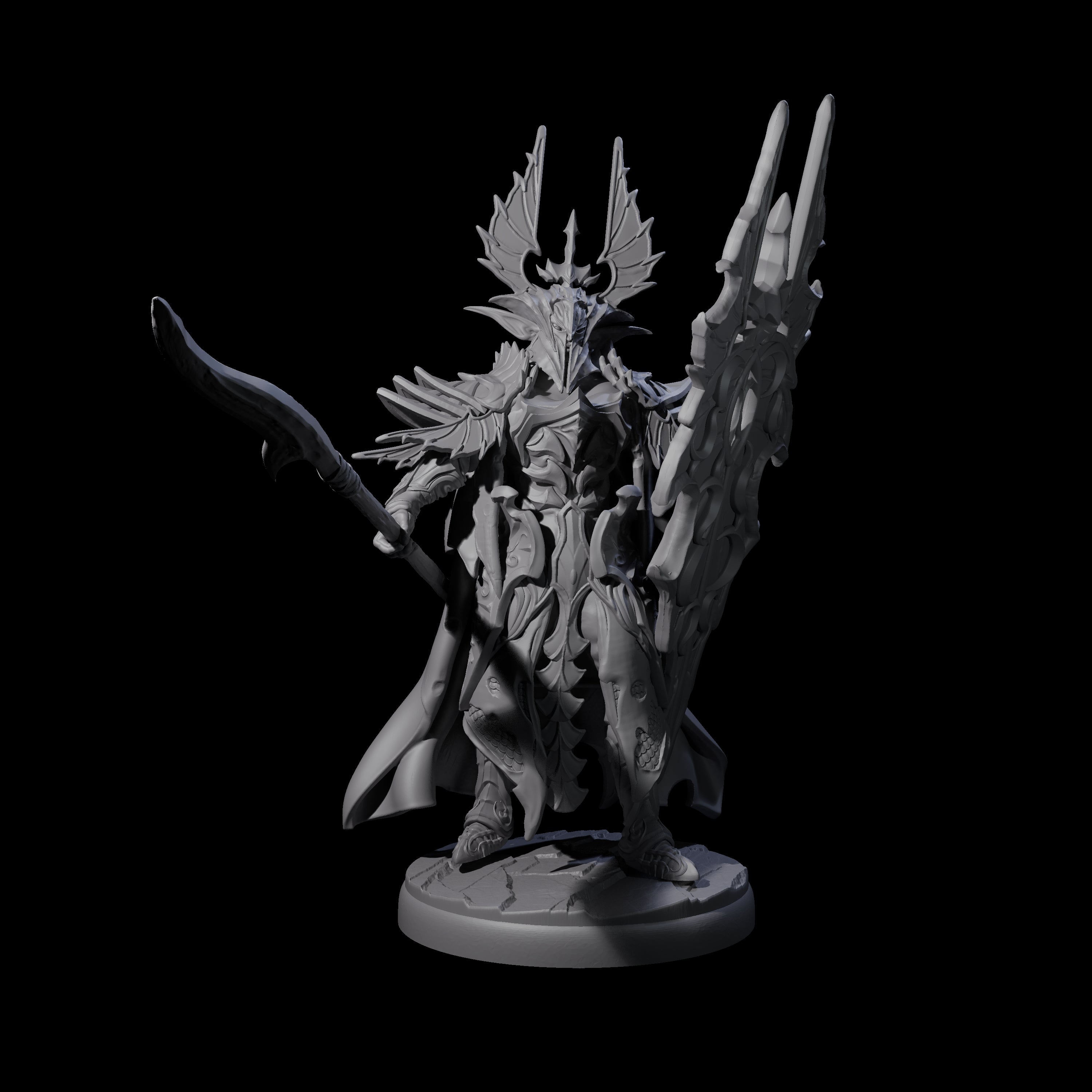 Steadfast Dark Elf Guard L Miniature for Dungeons and Dragons, Pathfinder or other TTRPGs