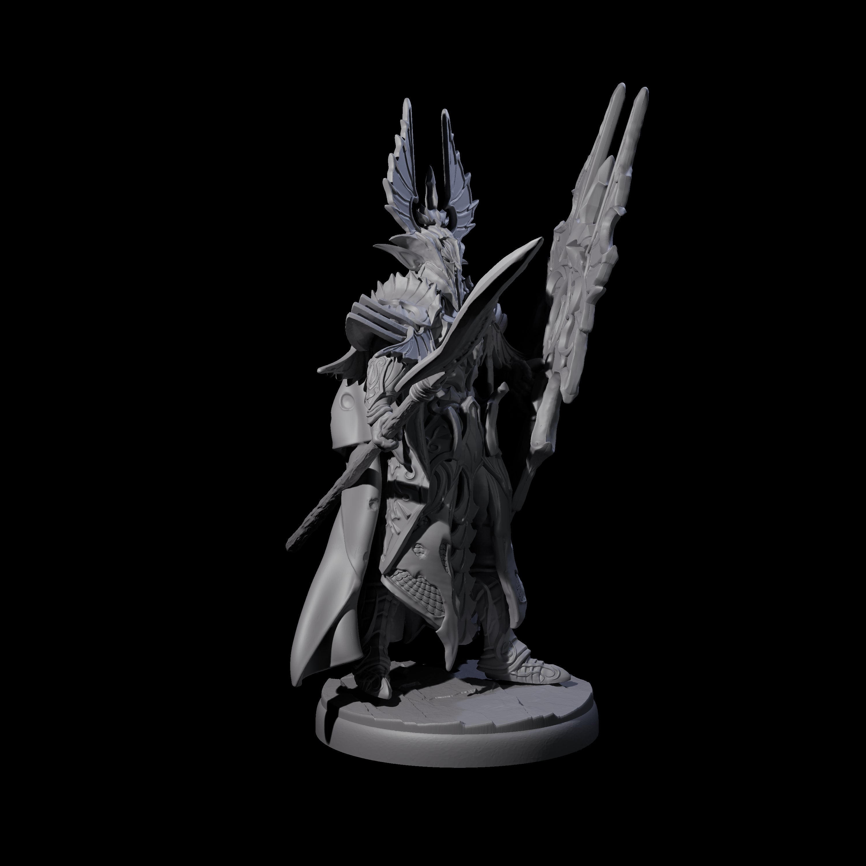 Steadfast Dark Elf Guard L Miniature for Dungeons and Dragons, Pathfinder or other TTRPGs