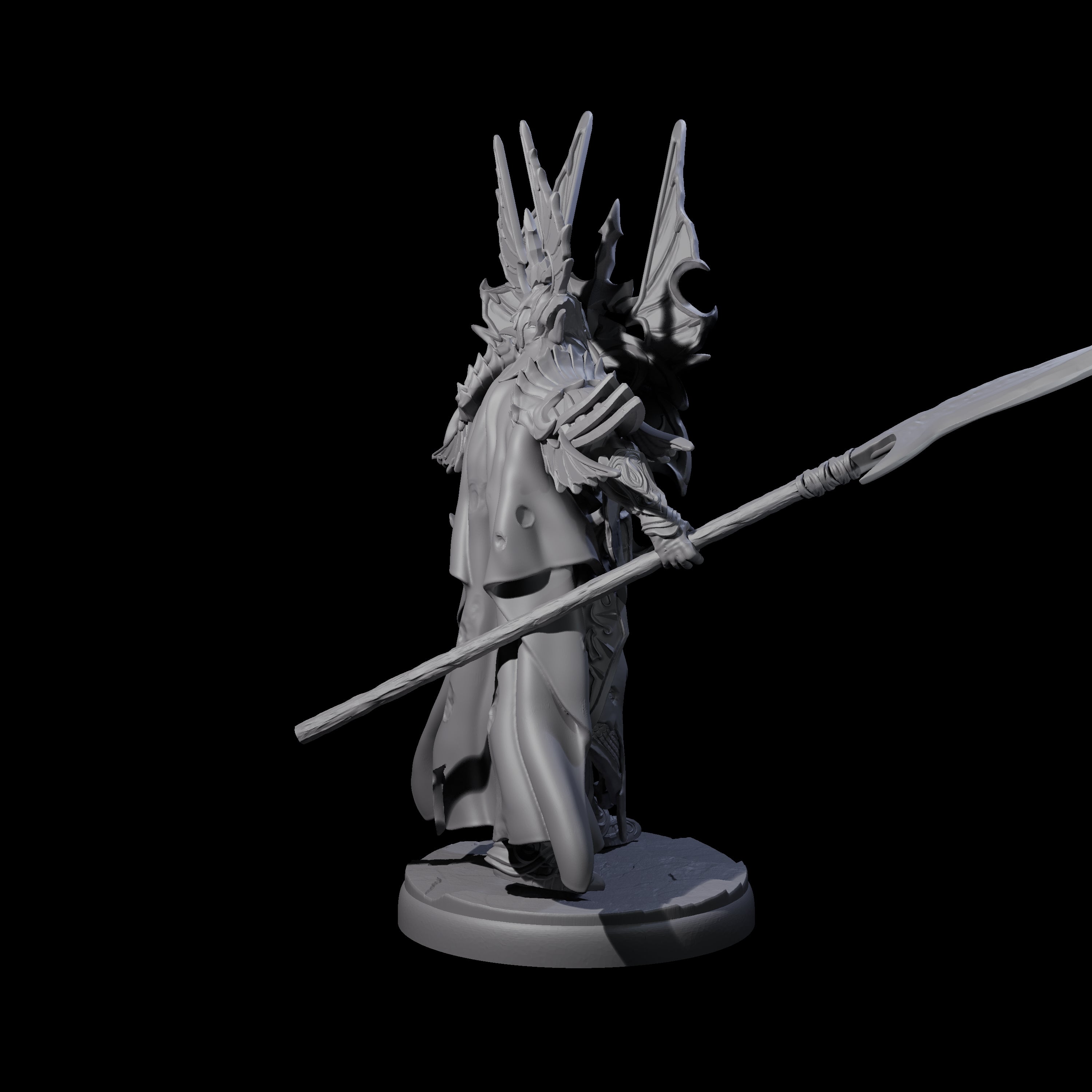 Steadfast Dark Elf Guard L Miniature for Dungeons and Dragons, Pathfinder or other TTRPGs