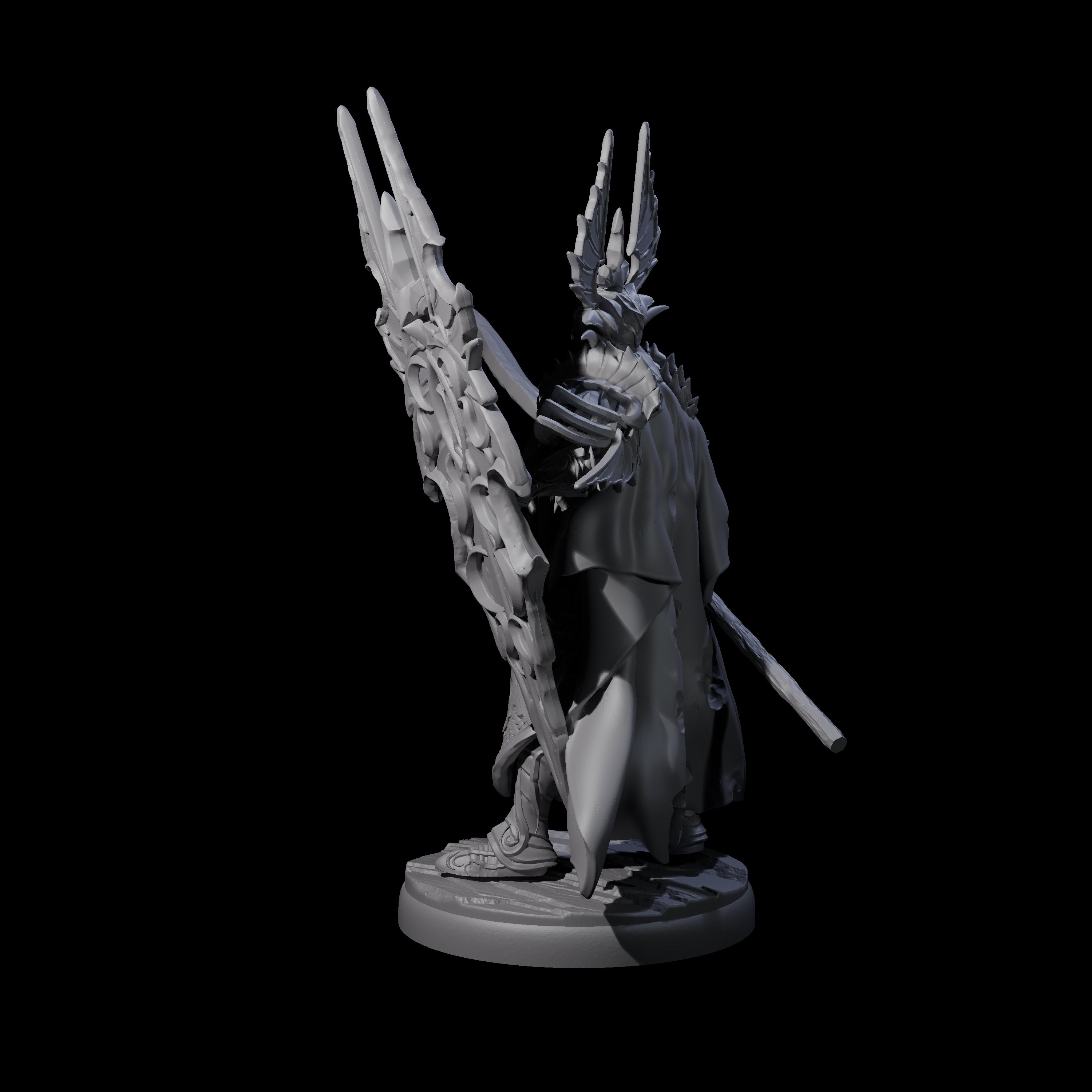 Steadfast Dark Elf Guard L Miniature for Dungeons and Dragons, Pathfinder or other TTRPGs