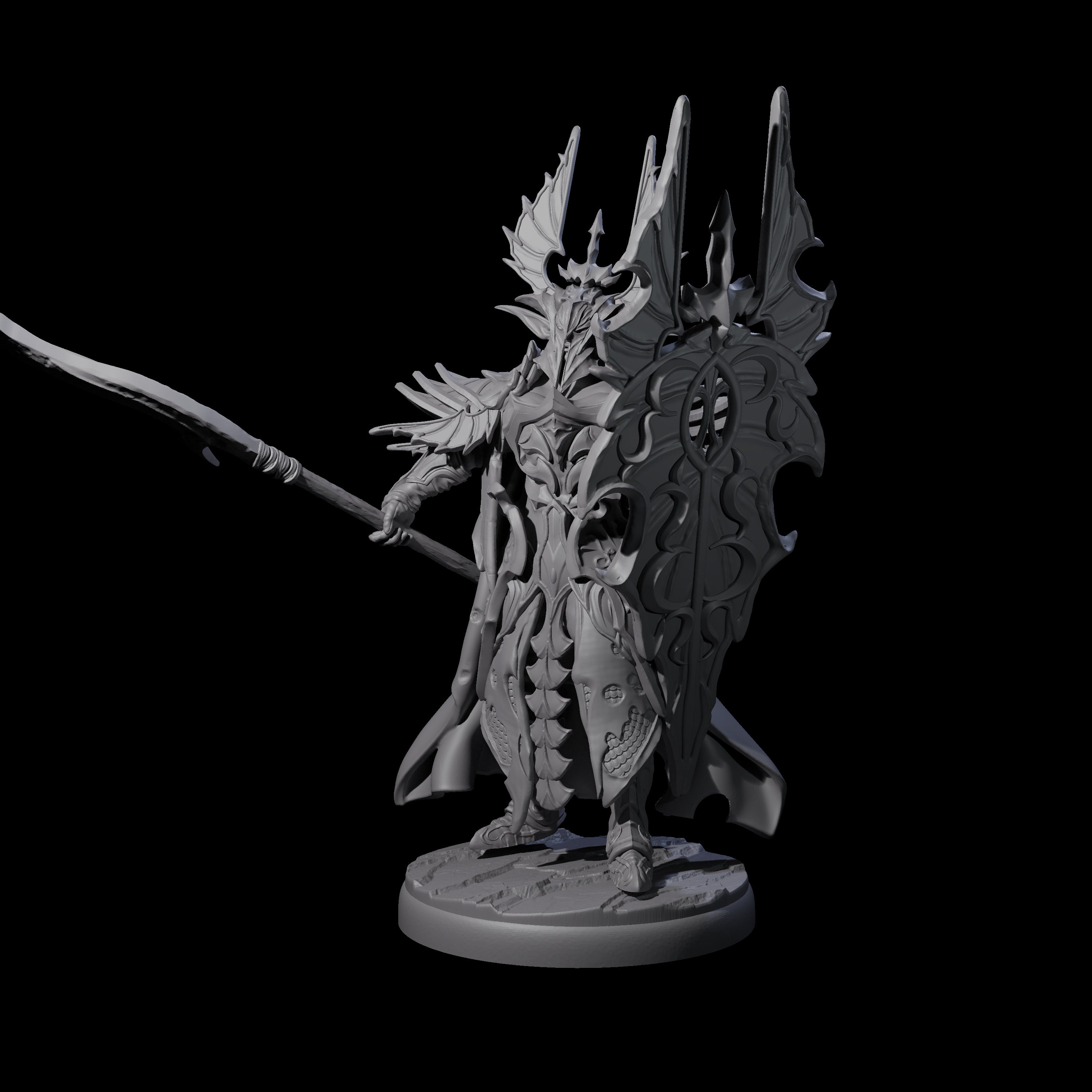 Steadfast Dark Elf Guard L Miniature for Dungeons and Dragons, Pathfinder or other TTRPGs