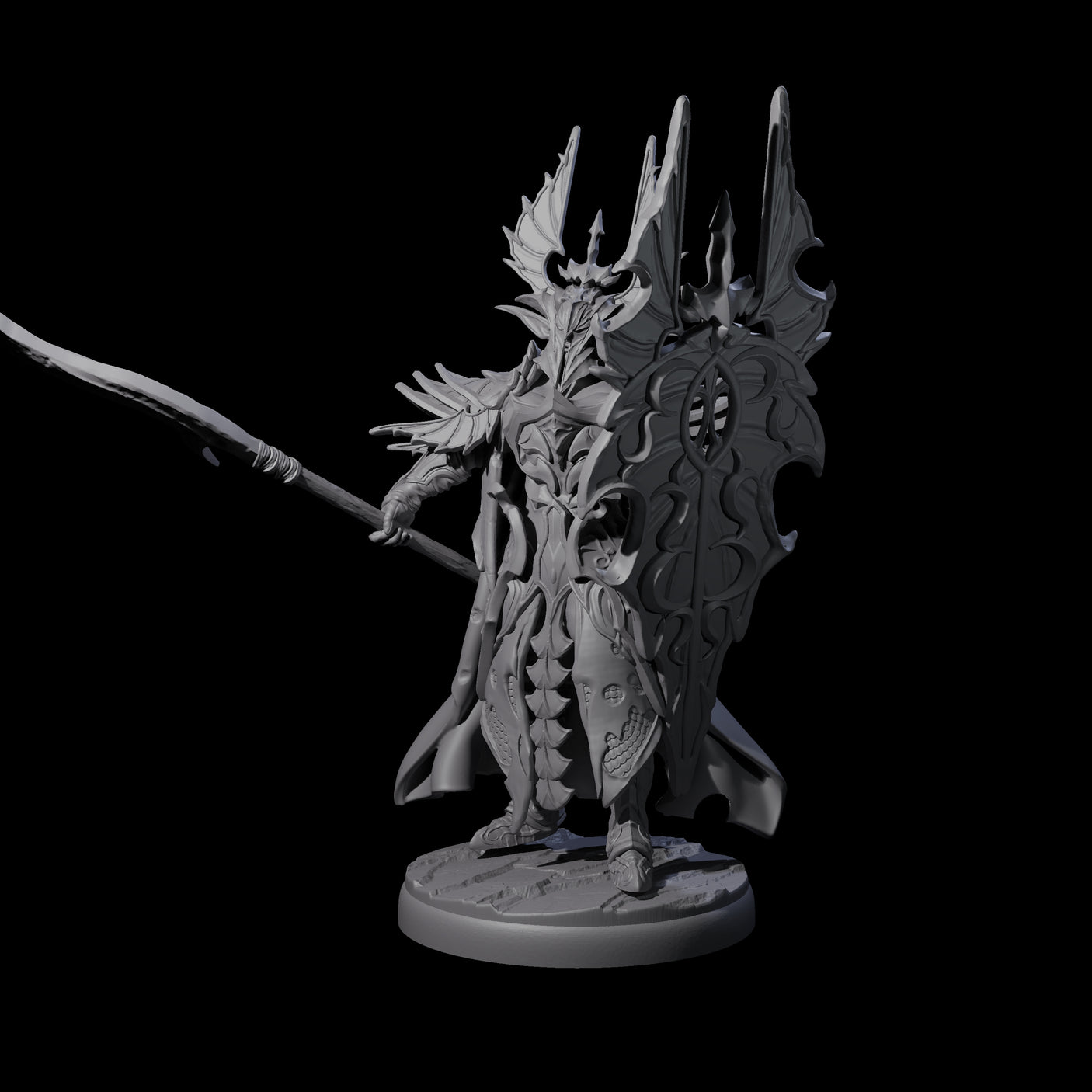 Steadfast Dark Elf Guard L Miniature for Dungeons and Dragons, Pathfinder or other TTRPGs