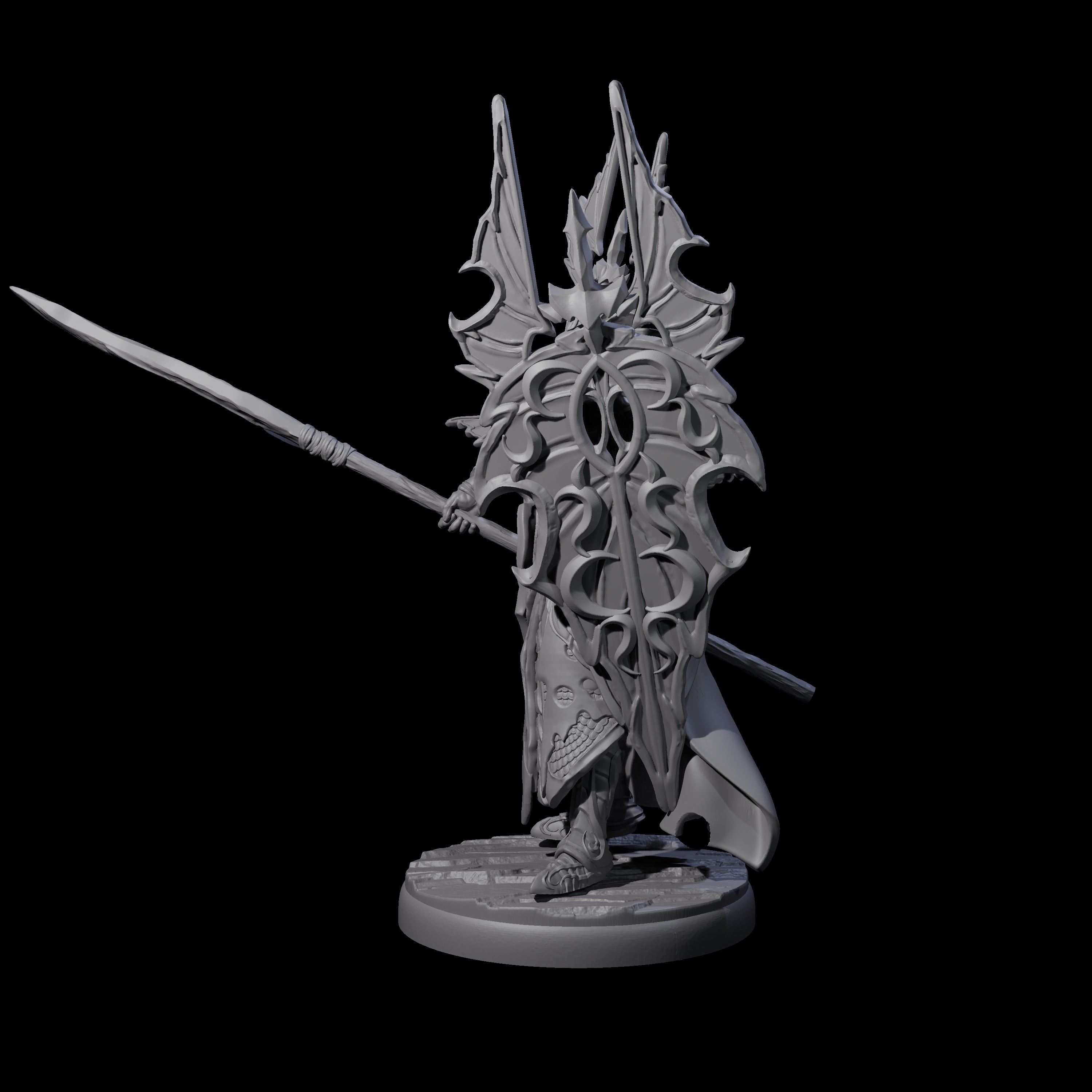 Steadfast Dark Elf Guard L Miniature for Dungeons and Dragons, Pathfinder or other TTRPGs