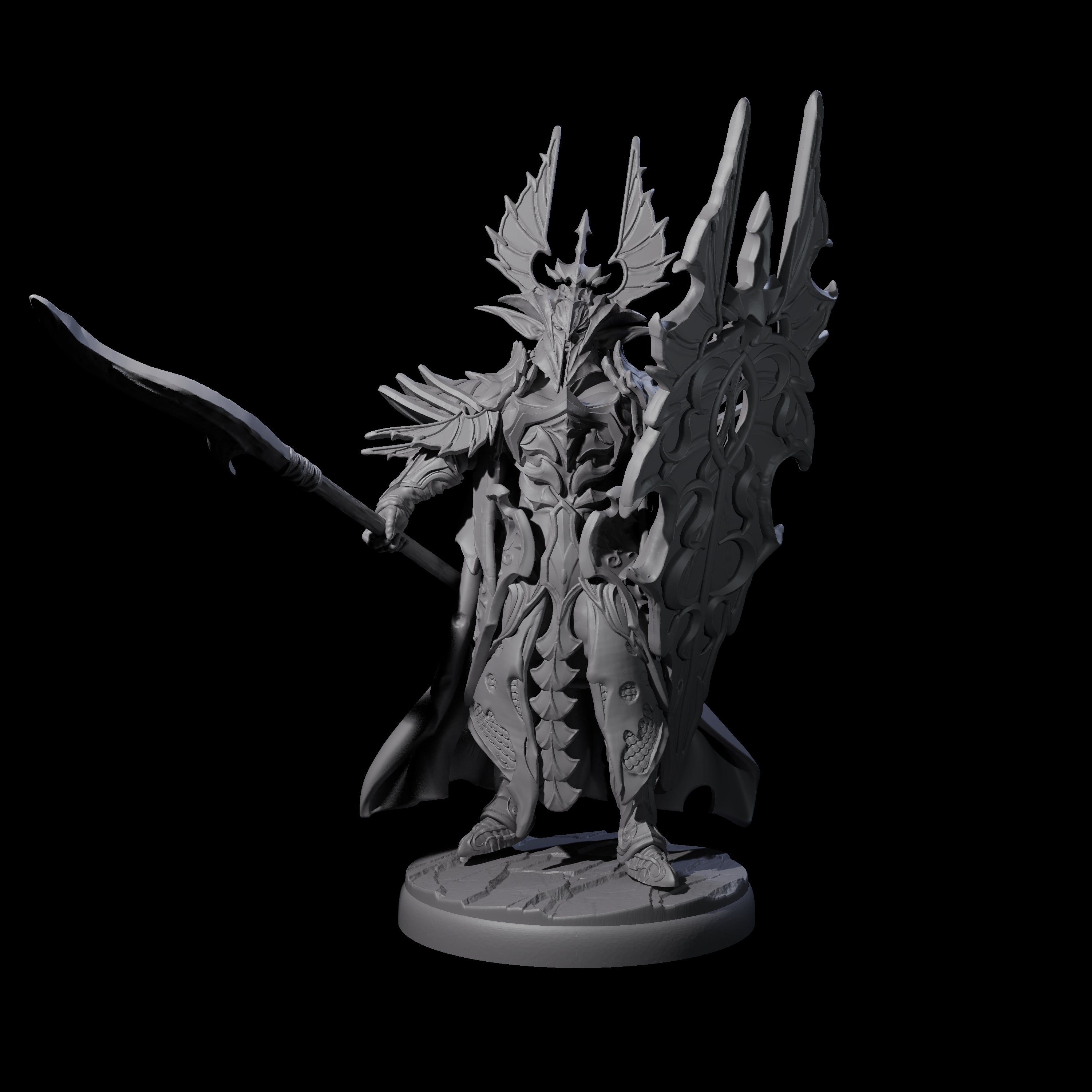 Steadfast Dark Elf Guard L Miniature for Dungeons and Dragons, Pathfinder or other TTRPGs
