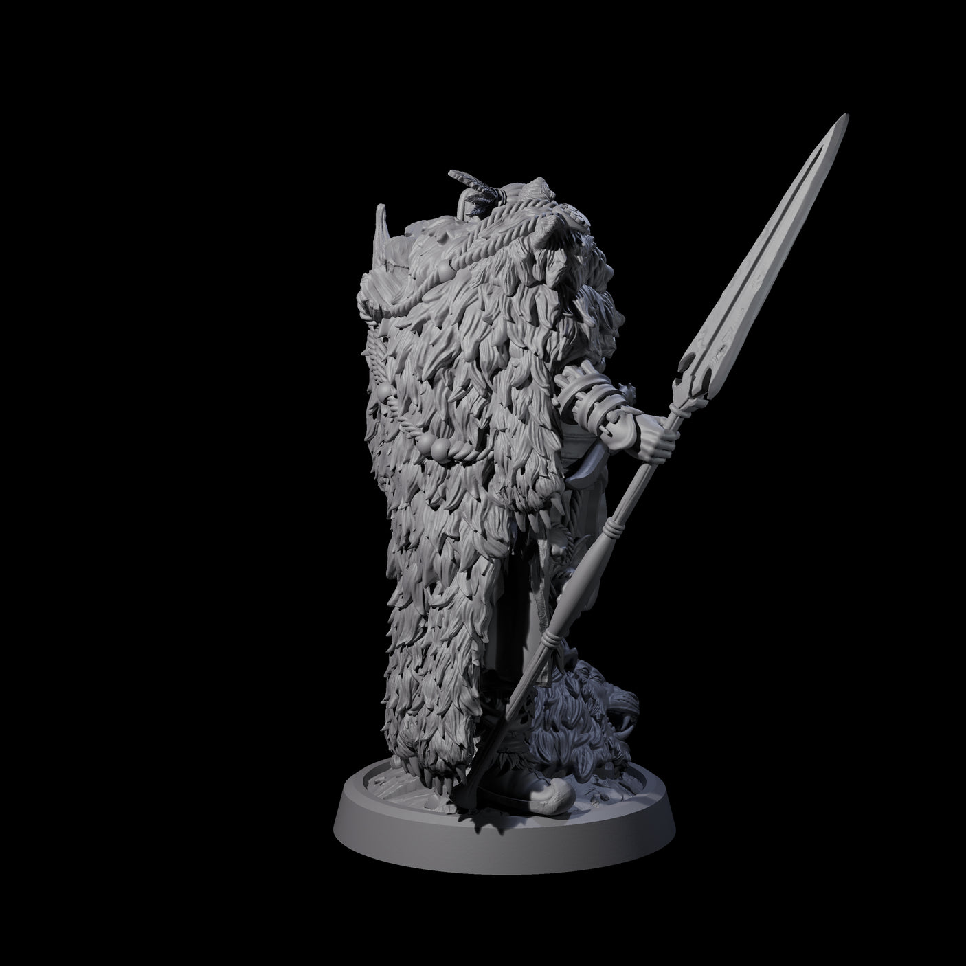 Steadfast Half Orc Hunter Miniature for Dungeons and Dragons, Pathfinder or other TTRPGs