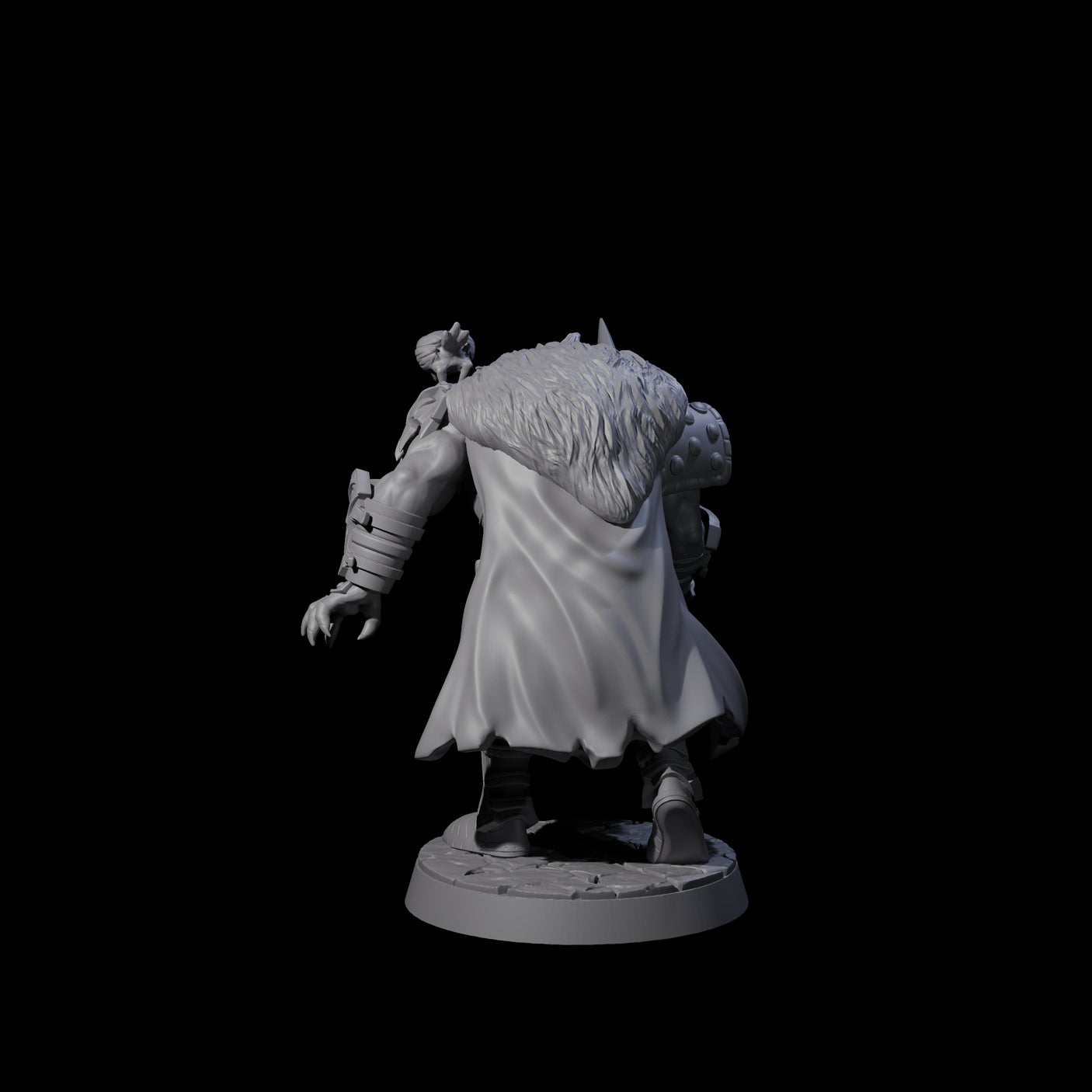 Stealthing Half Orc Fighter Miniature for Dungeons and Dragons, Pathfinder or other TTRPGs