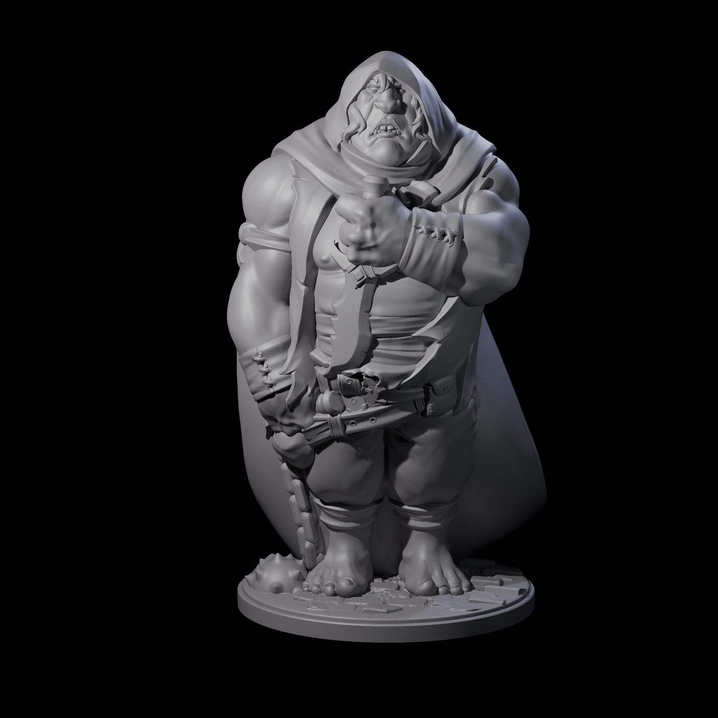 Stealthy Ogre Assassin Miniature for Dungeons and Dragons, Pathfinder or other TTRPGs