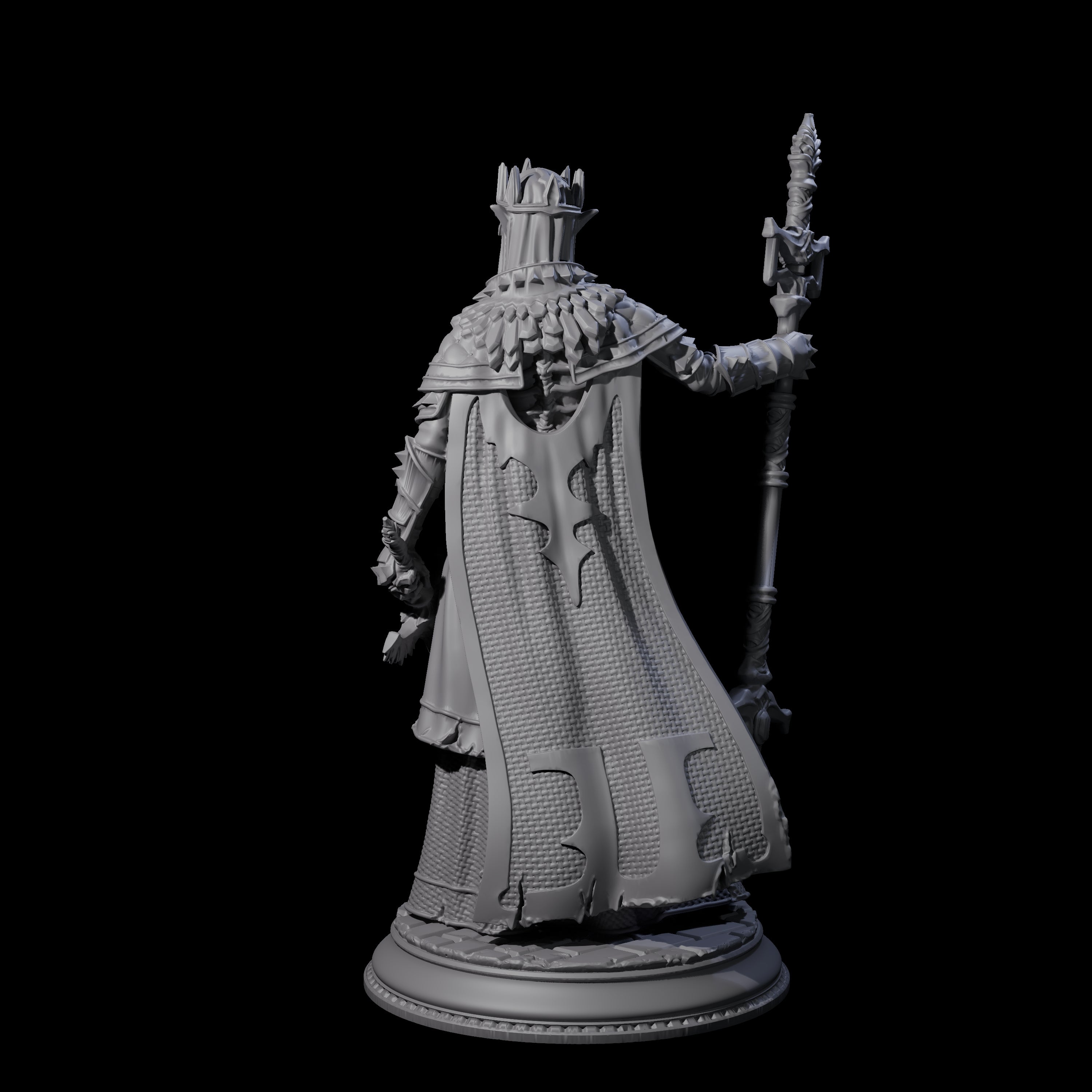 Steely Armoured Cleric Miniature for Dungeons and Dragons, Pathfinder or other TTRPGs