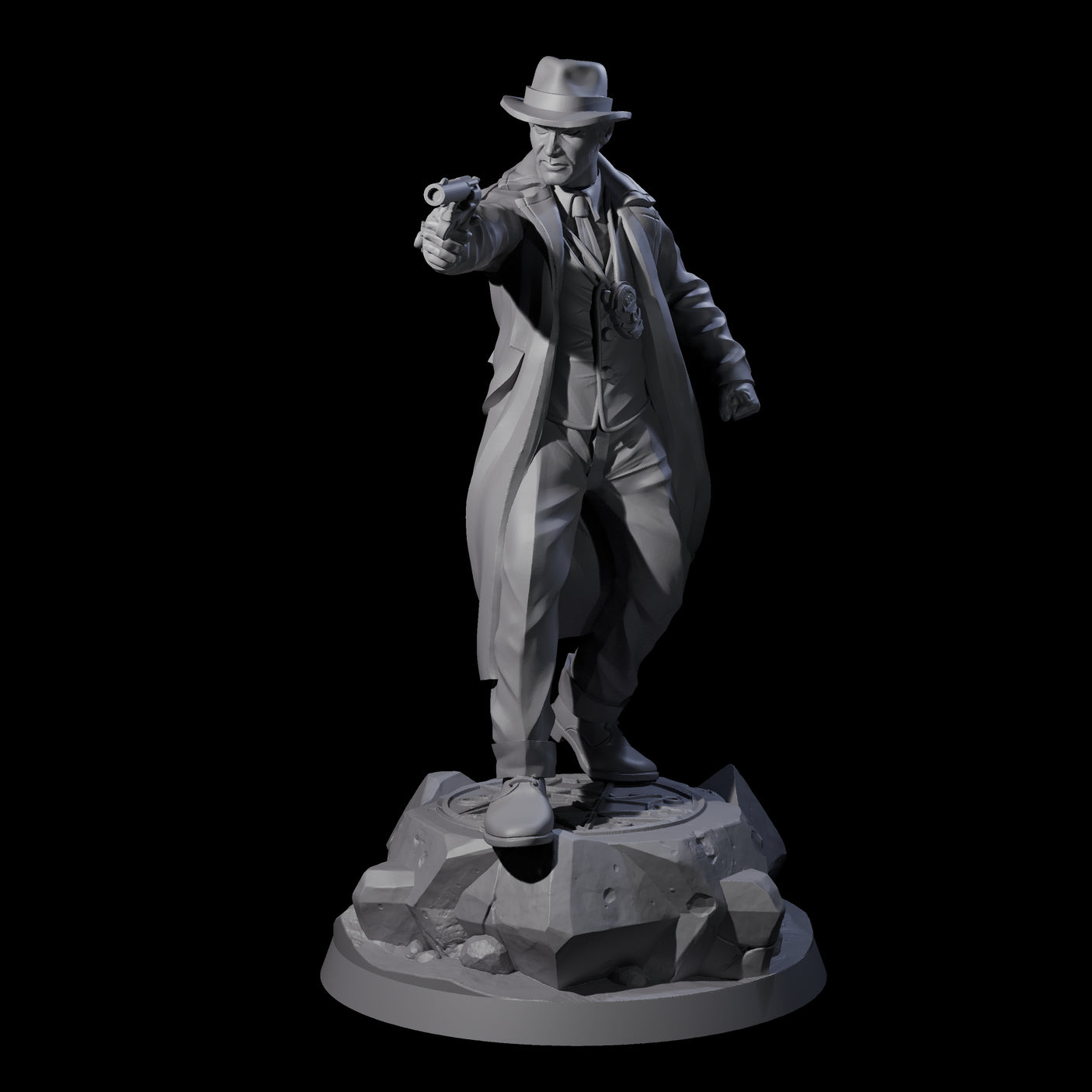Steely Human Investigator Miniature for Dungeons and Dragons, Pathfinder or other TTRPGs