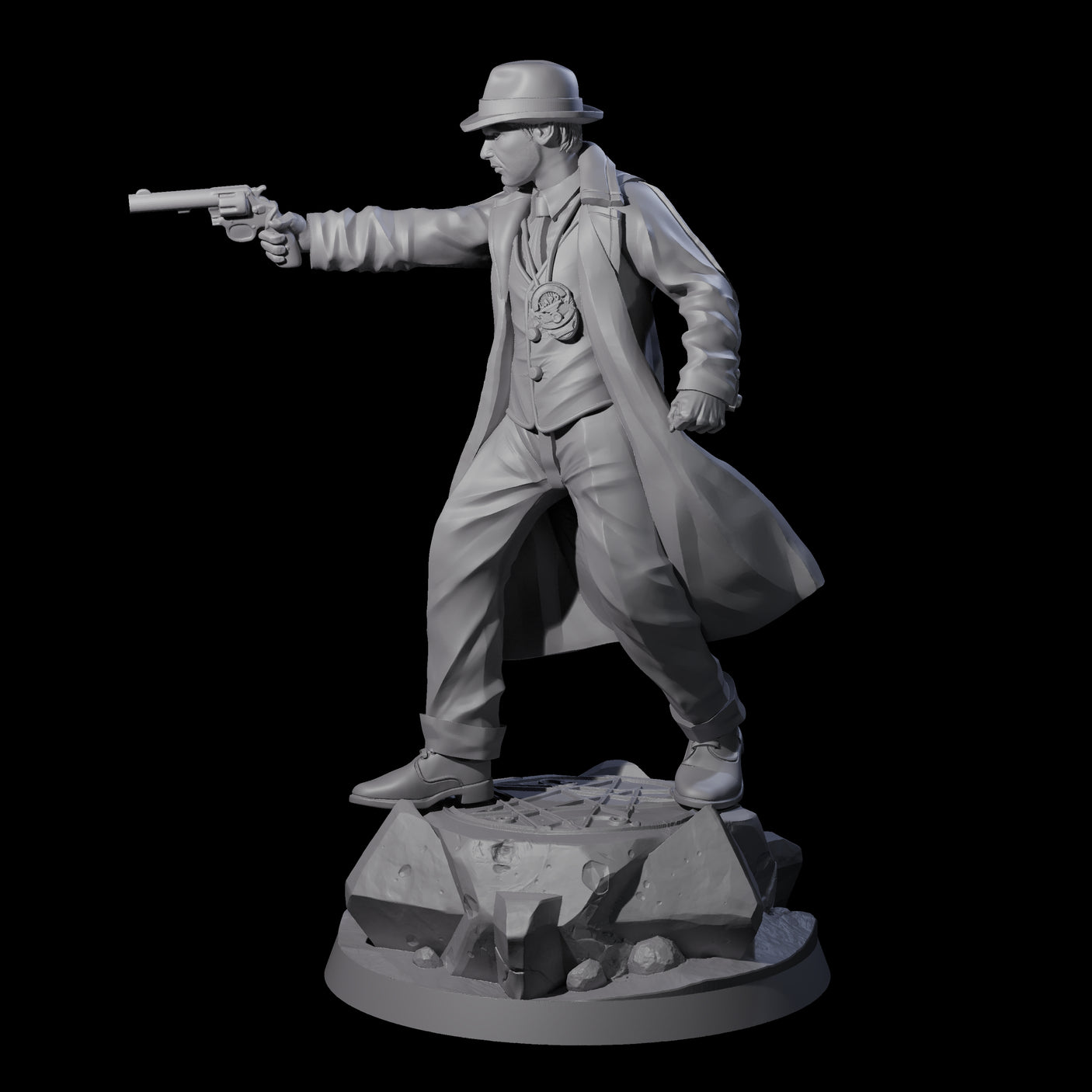 Steely Human Investigator Miniature for Dungeons and Dragons, Pathfinder or other TTRPGs