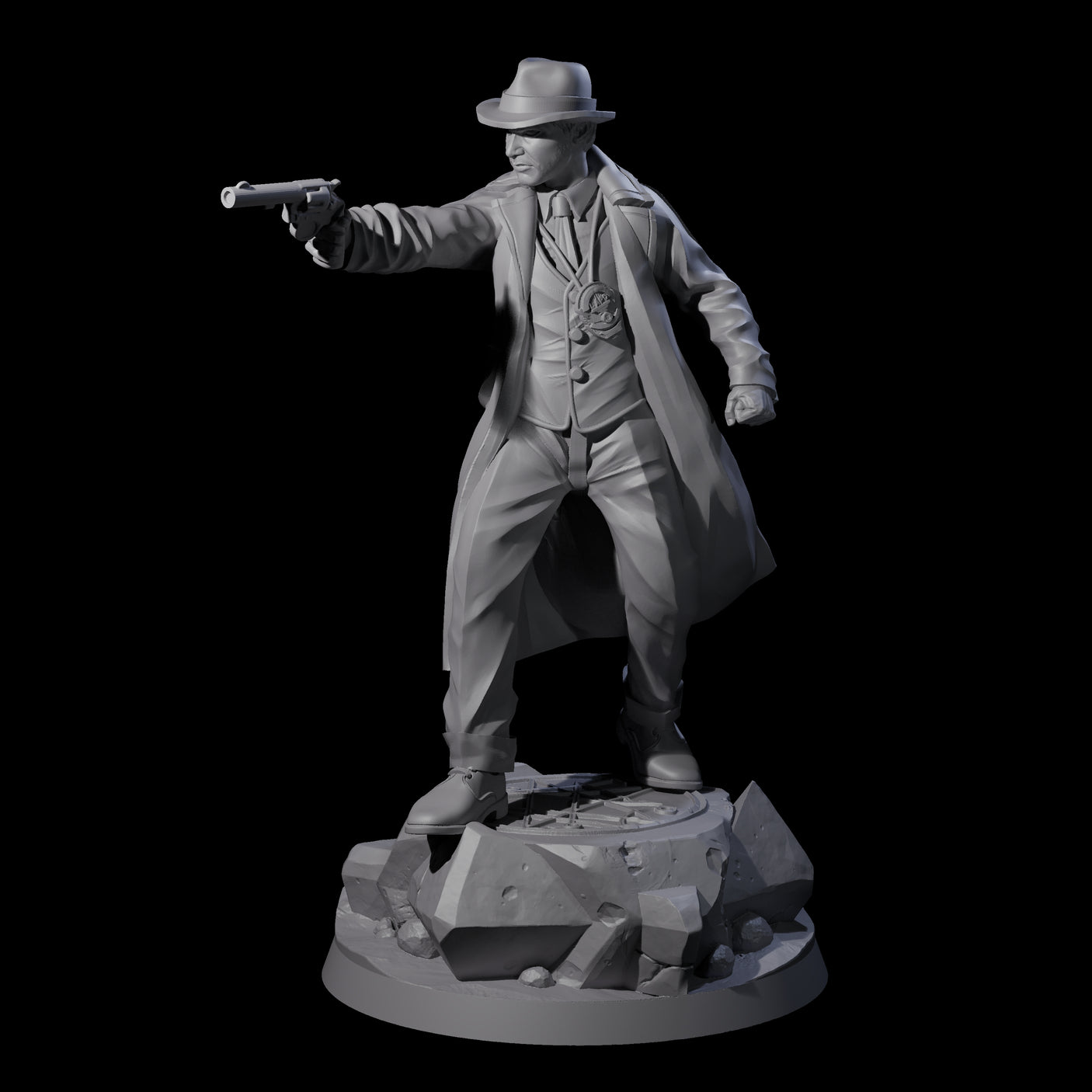 Steely Human Investigator Miniature for Dungeons and Dragons, Pathfinder or other TTRPGs
