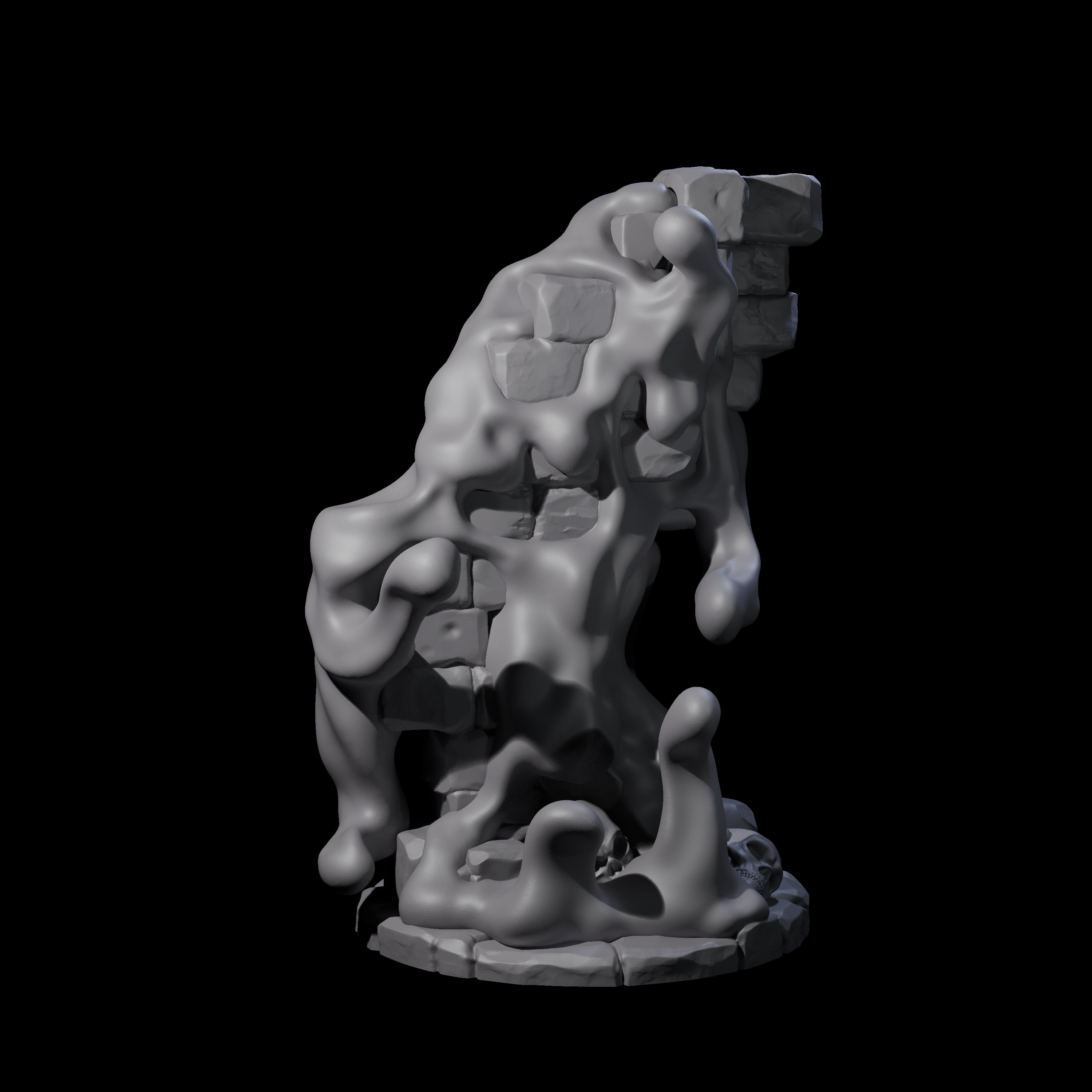 Sticky Gray Ooze Miniature for Dungeons and Dragons, Pathfinder or other TTRPGs