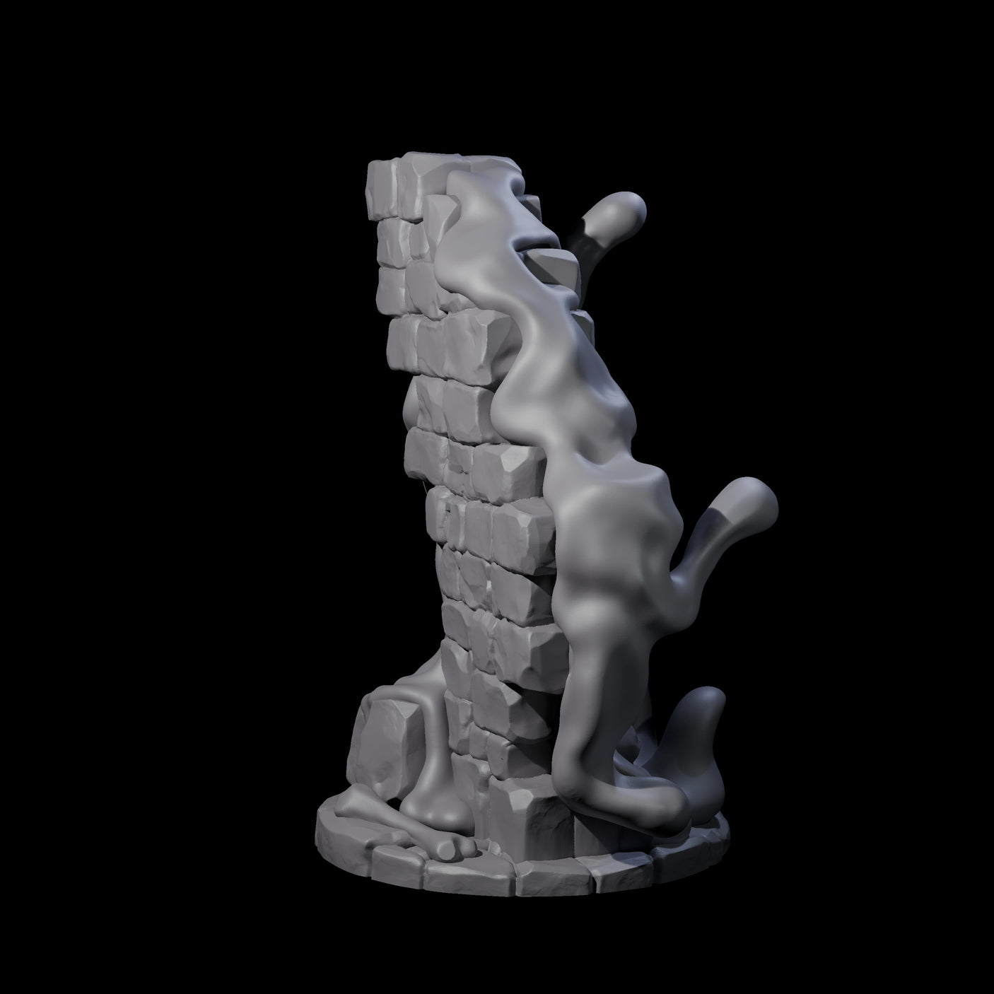 Sticky Gray Ooze Miniature for Dungeons and Dragons, Pathfinder or other TTRPGs