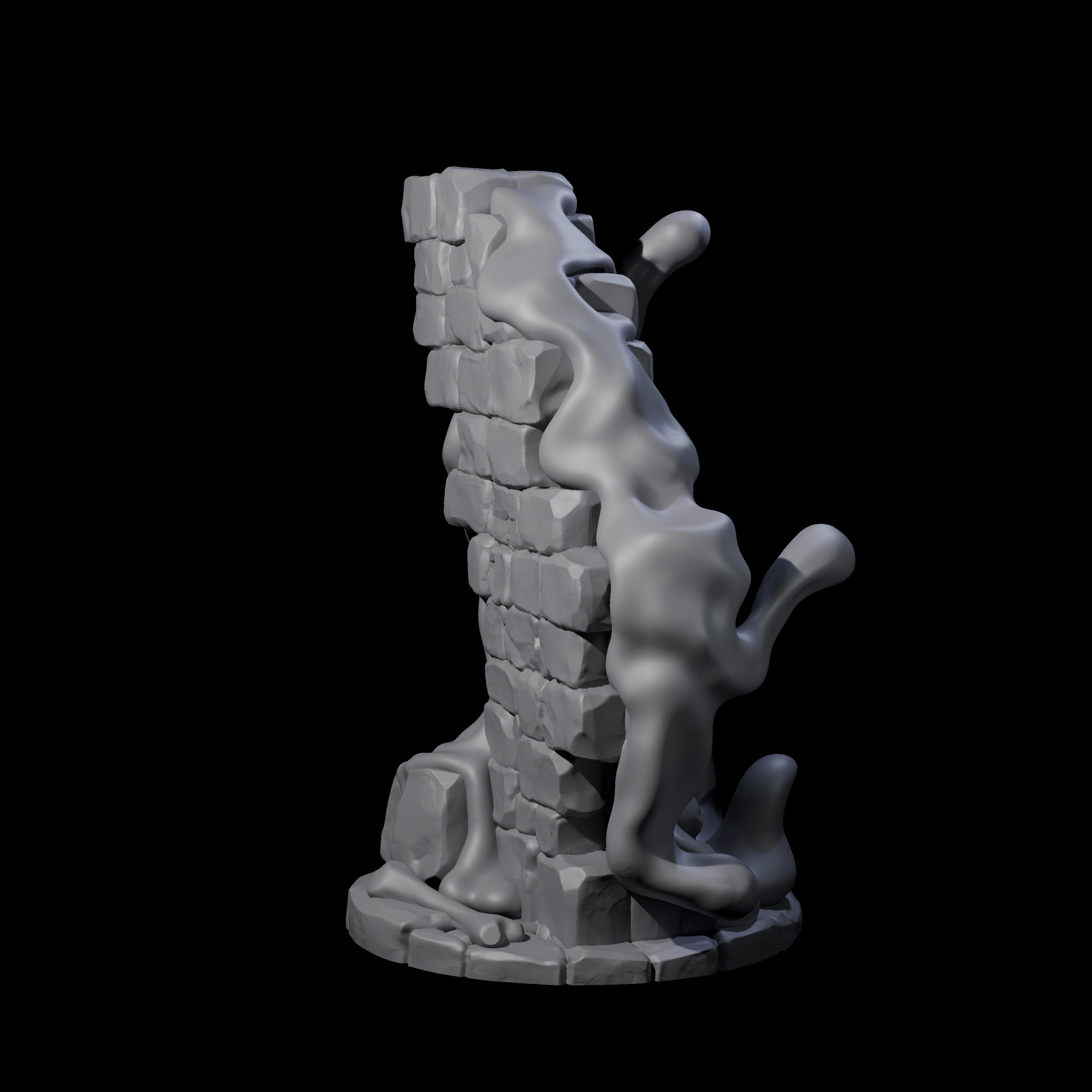 Sticky Gray Ooze Miniature for Dungeons and Dragons, Pathfinder or other TTRPGs