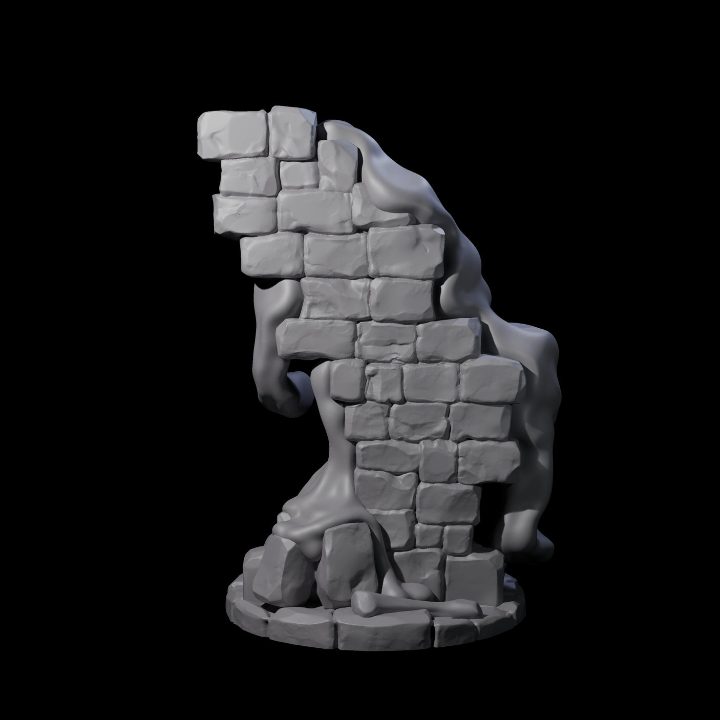 Sticky Gray Ooze Miniature for Dungeons and Dragons, Pathfinder or other TTRPGs