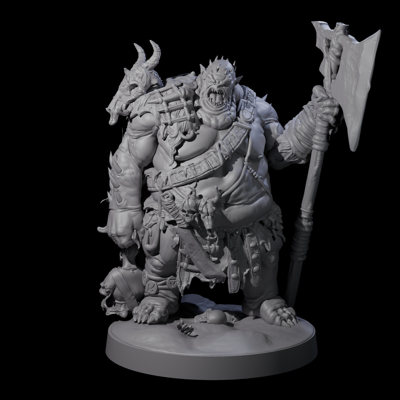 Stinking Ogre A Miniature for Dungeons and Dragons, Pathfinder or other TTRPGs