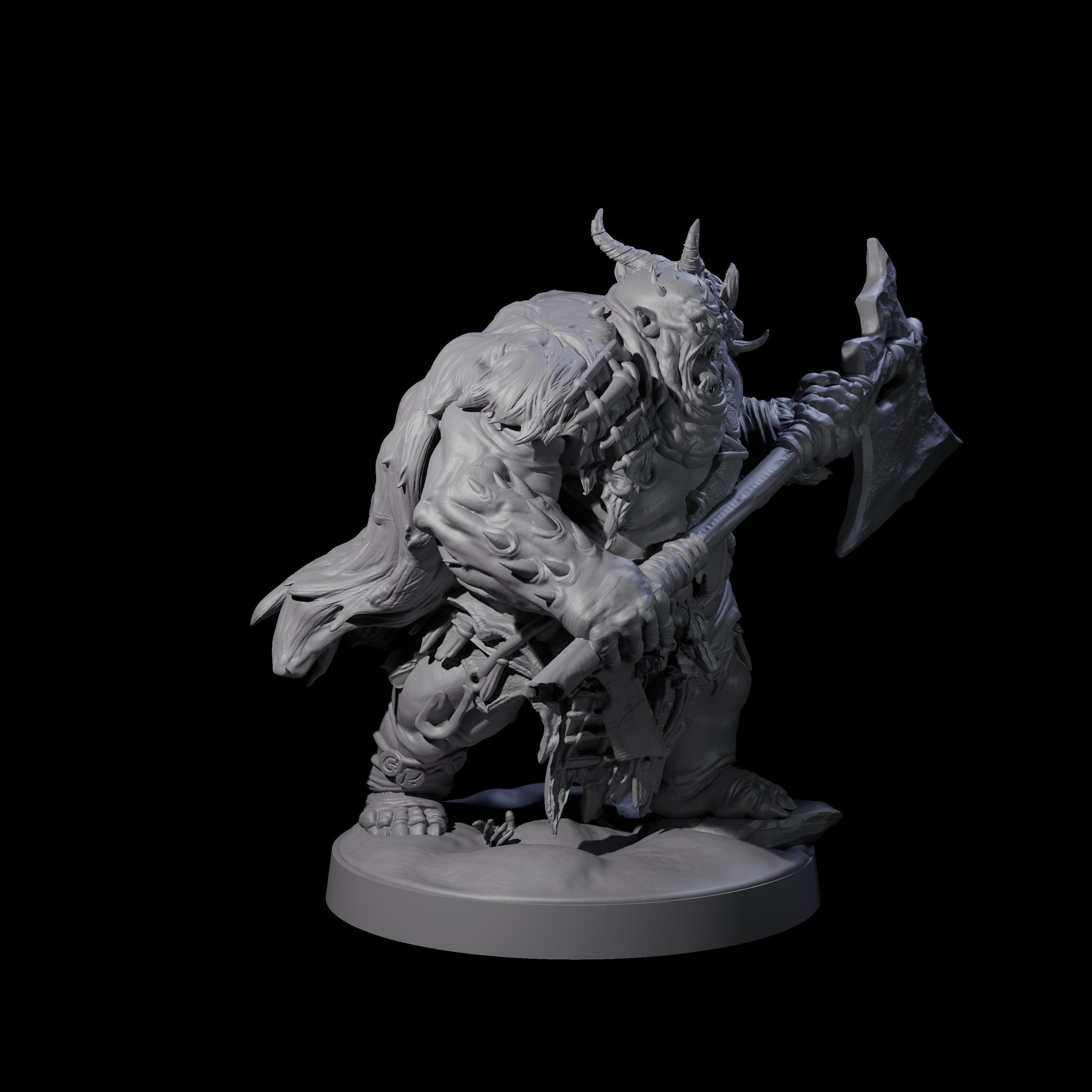Stinking Ogre C Miniature for Dungeons and Dragons, Pathfinder or other TTRPGs