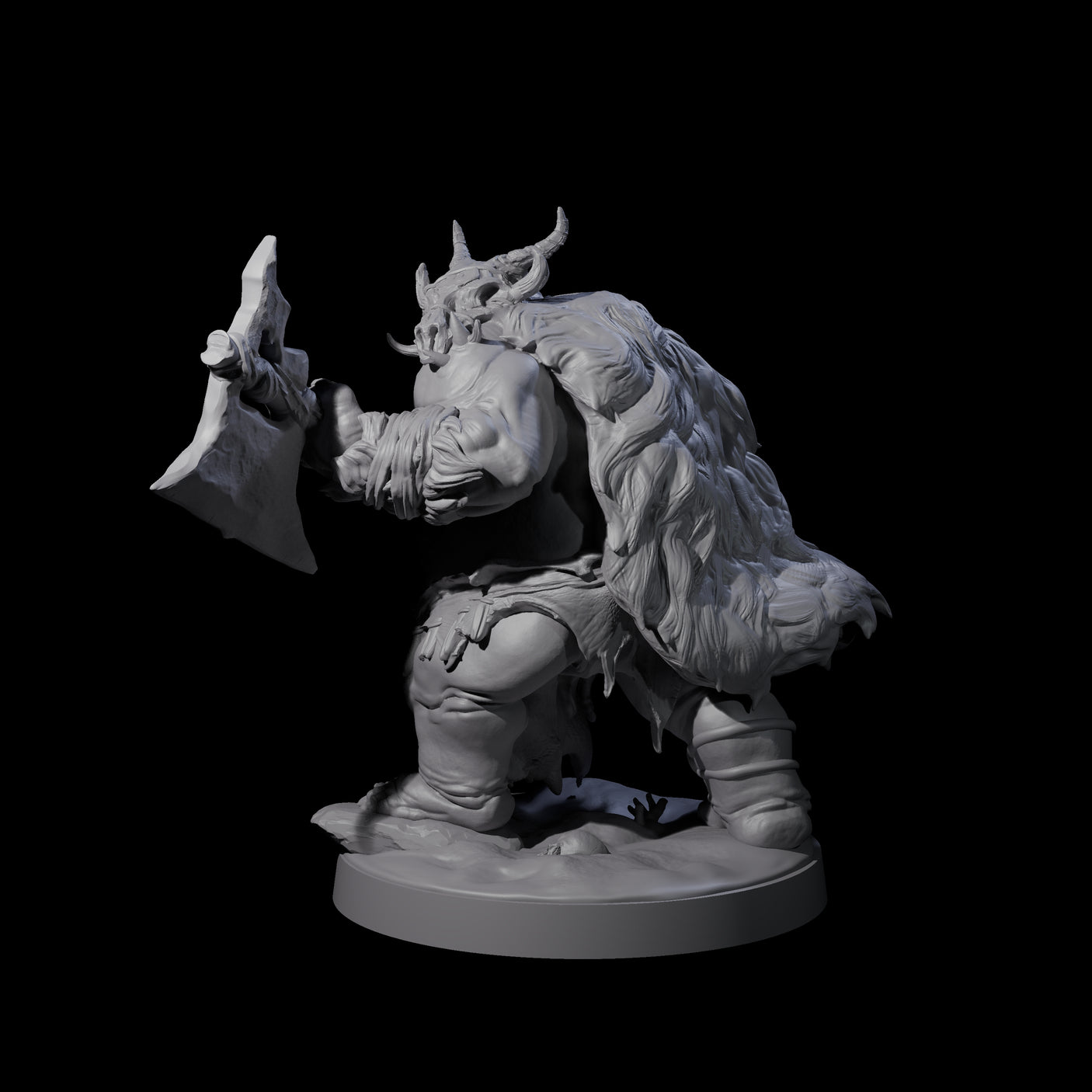 Stinking Ogre C Miniature for Dungeons and Dragons, Pathfinder or other TTRPGs