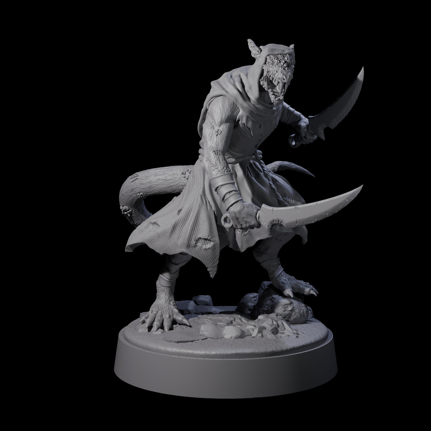 Stinky Ratfolk Rot Priest Miniature for Dungeons and Dragons, Pathfinder or other TTRPGs