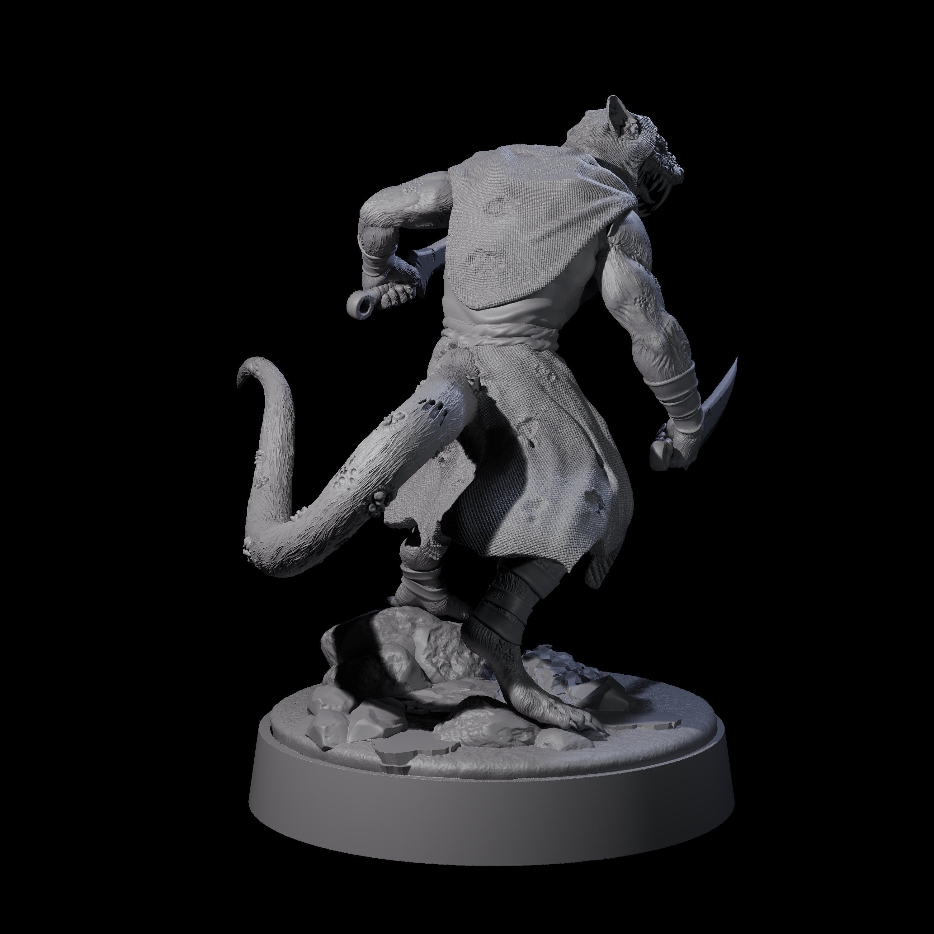 Stinky Ratfolk Rot Priest Miniature for Dungeons and Dragons, Pathfinder or other TTRPGs
