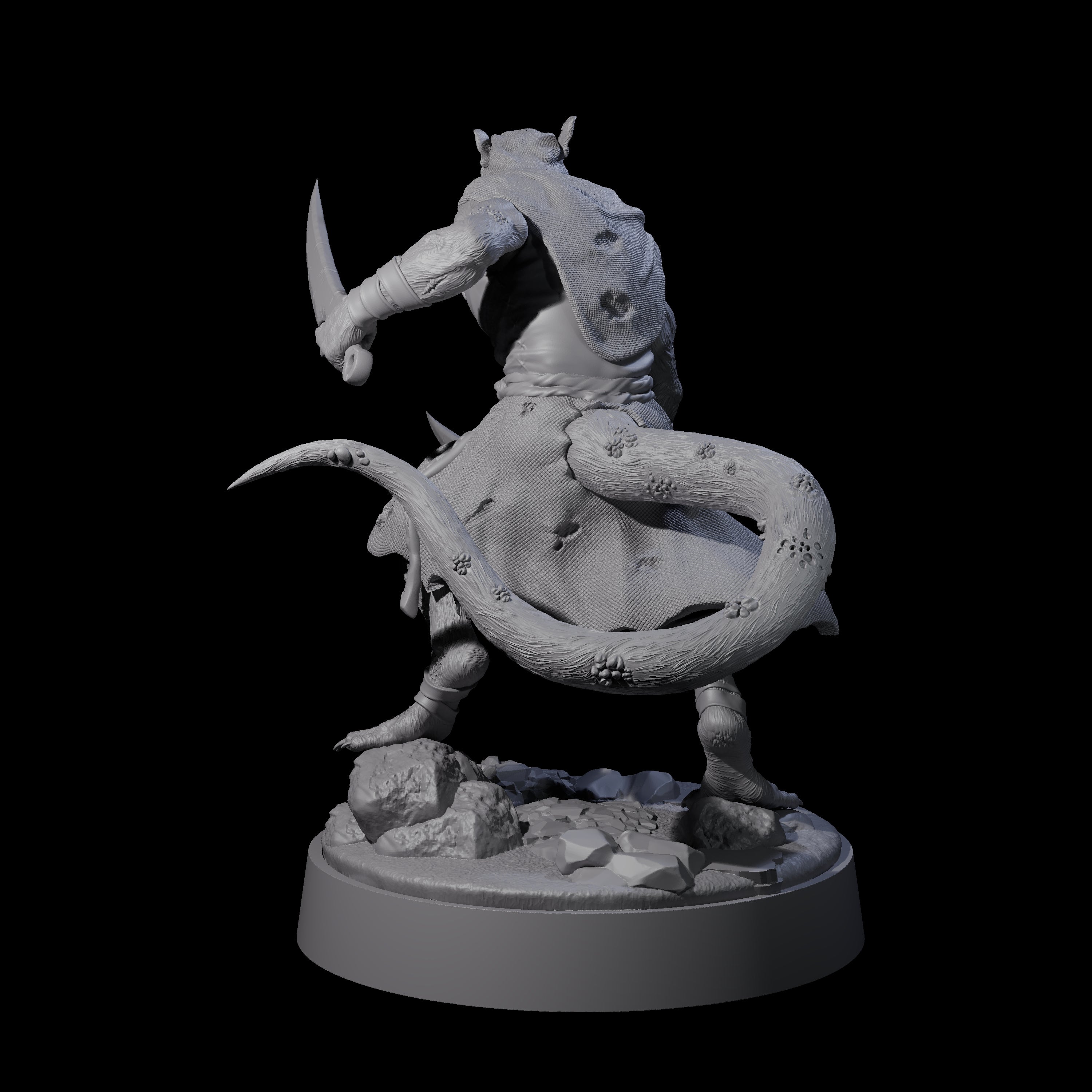 Stinky Ratfolk Rot Priest Miniature for Dungeons and Dragons, Pathfinder or other TTRPGs