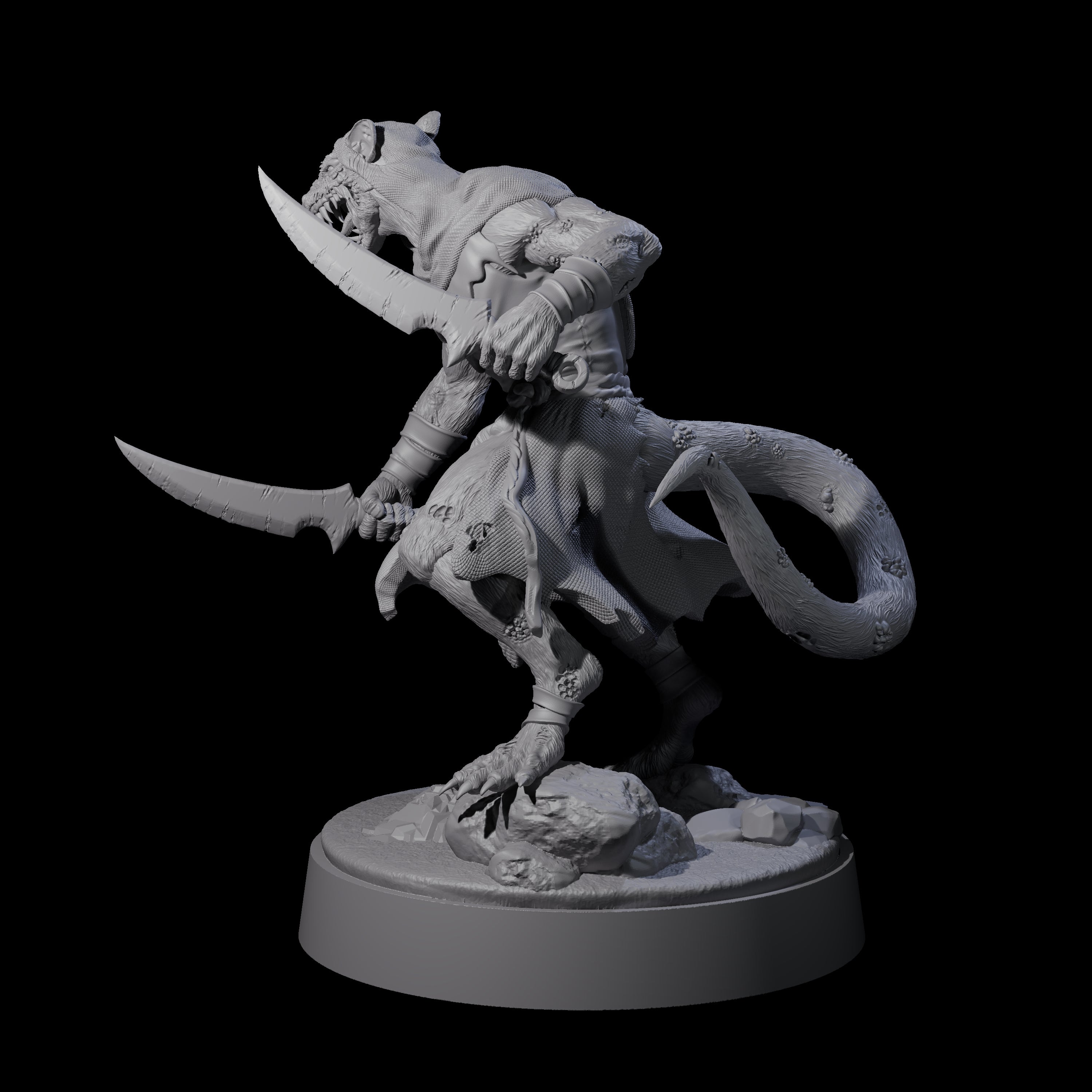 Stinky Ratfolk Rot Priest Miniature for Dungeons and Dragons, Pathfinder or other TTRPGs