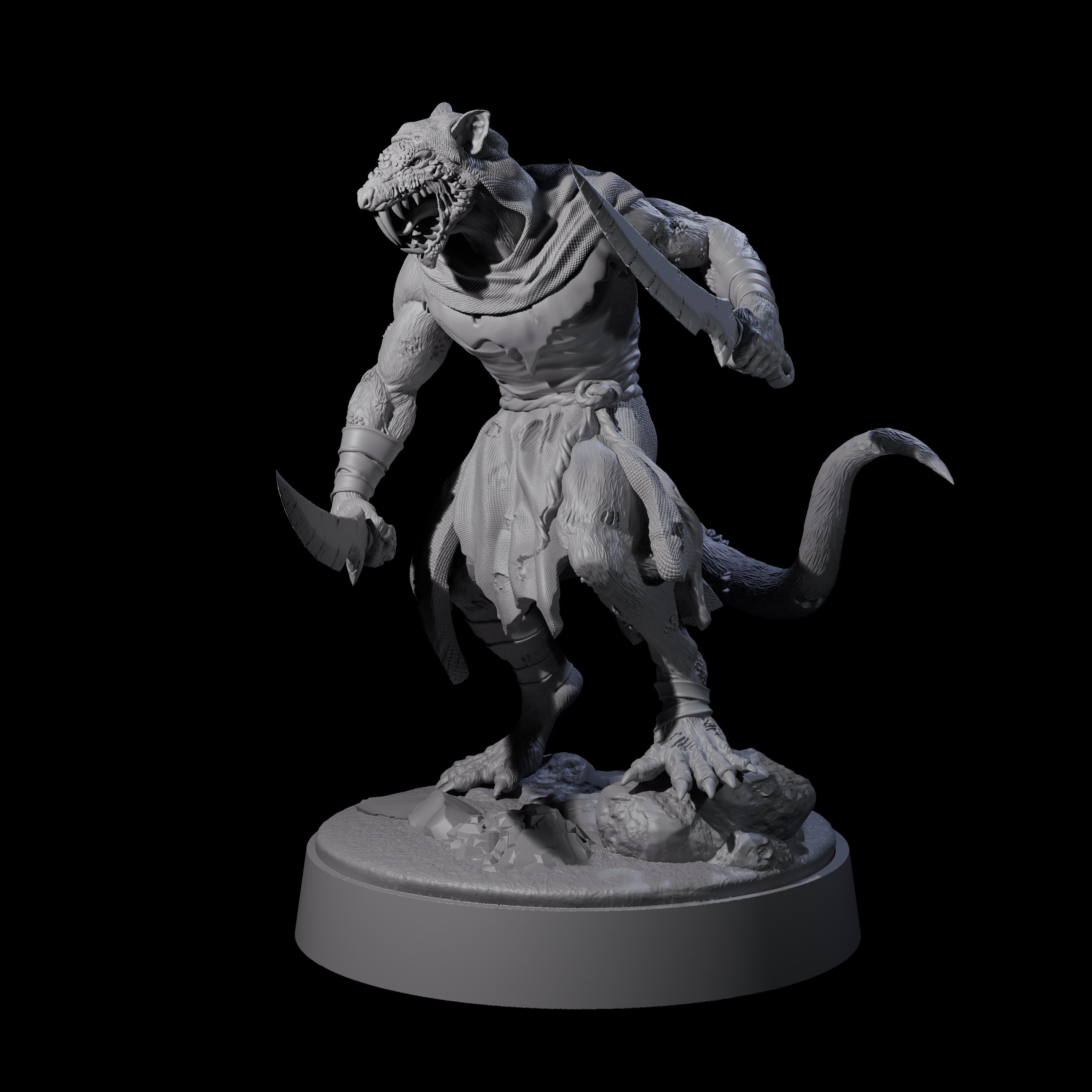Stinky Ratfolk Rot Priest Miniature for Dungeons and Dragons, Pathfinder or other TTRPGs