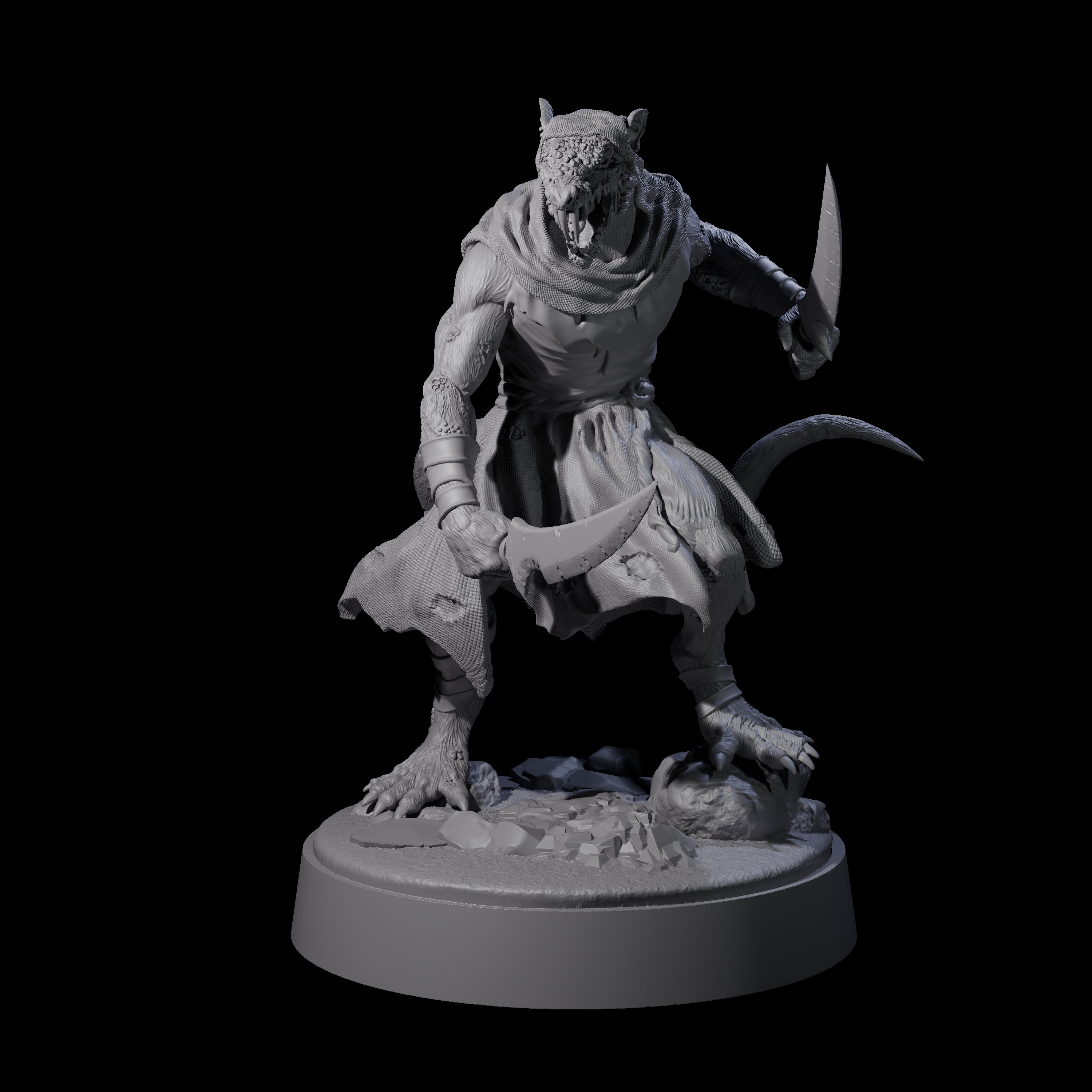 Stinky Ratfolk Rot Priest Miniature for Dungeons and Dragons, Pathfinder or other TTRPGs