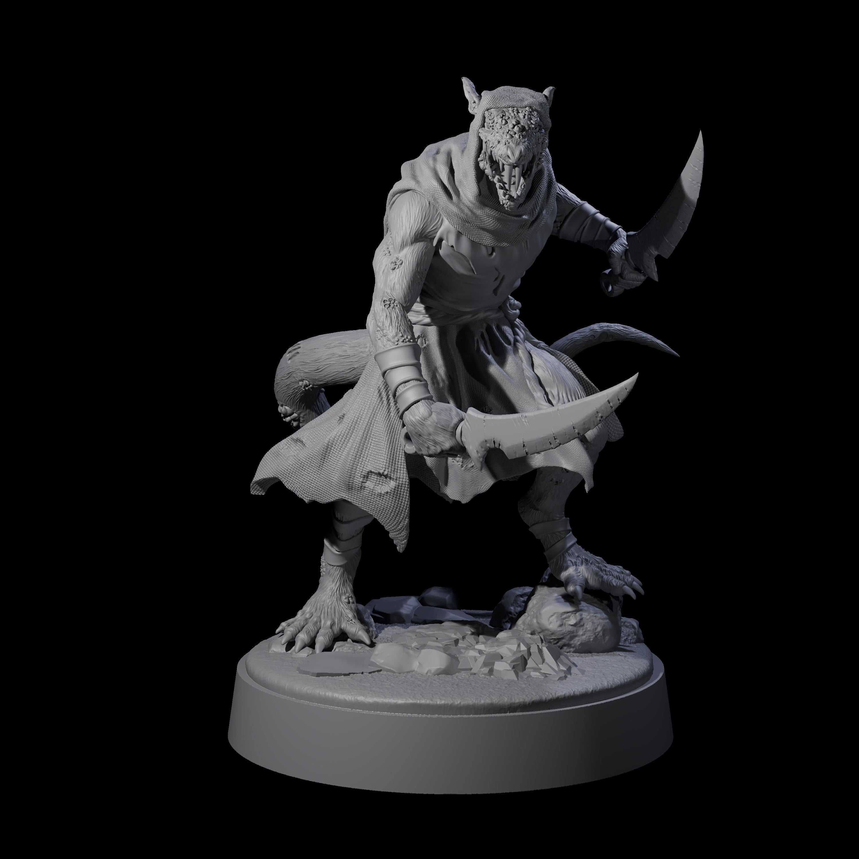 Stinky Ratfolk Rot Priest Miniature for Dungeons and Dragons, Pathfinder or other TTRPGs