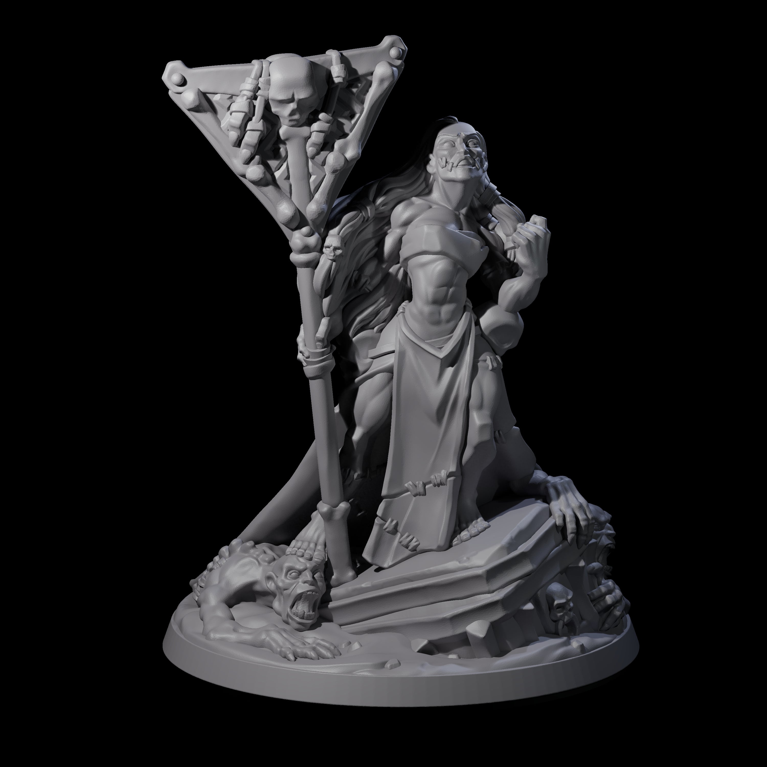 Stitched Together Necromancer Miniature for Dungeons and Dragons, Pathfinder or other TTRPGs