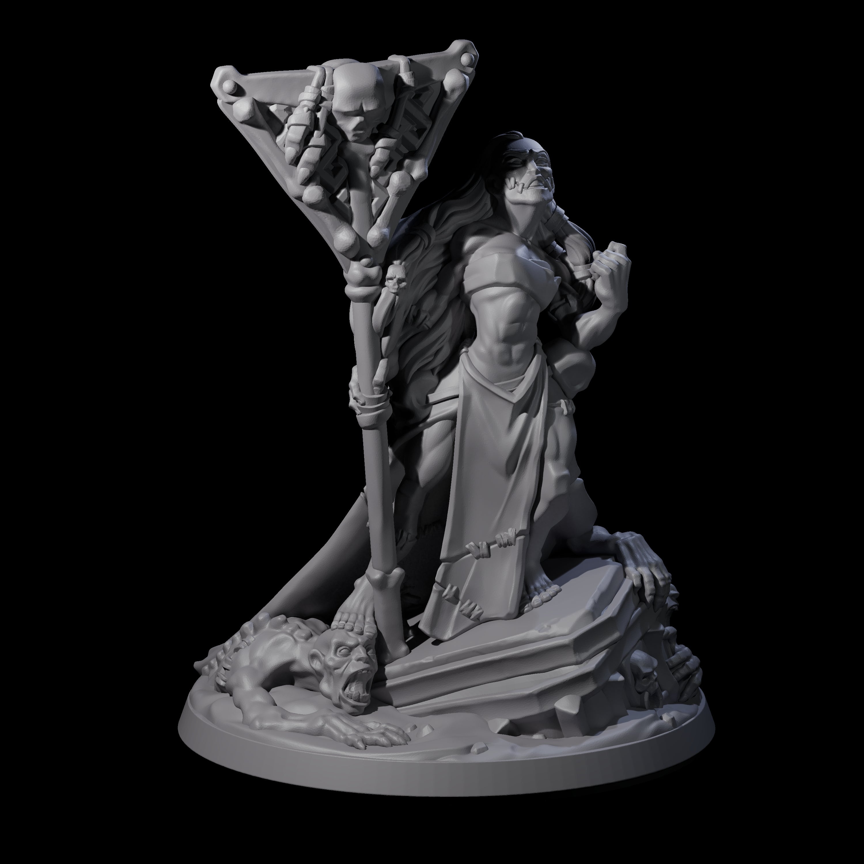 Stitched Together Necromancer Miniature for Dungeons and Dragons, Pathfinder or other TTRPGs