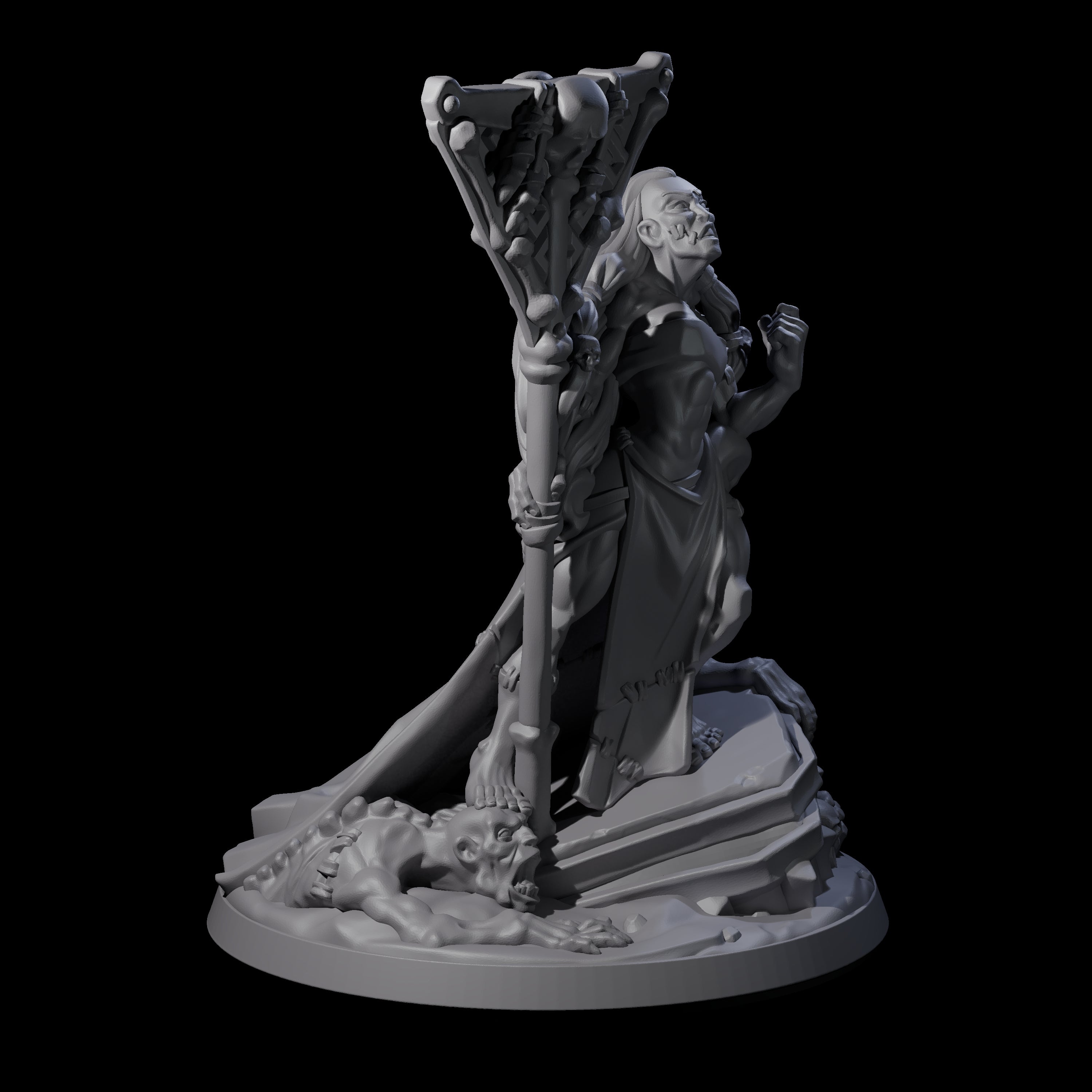 Stitched Together Necromancer Miniature for Dungeons and Dragons, Pathfinder or other TTRPGs