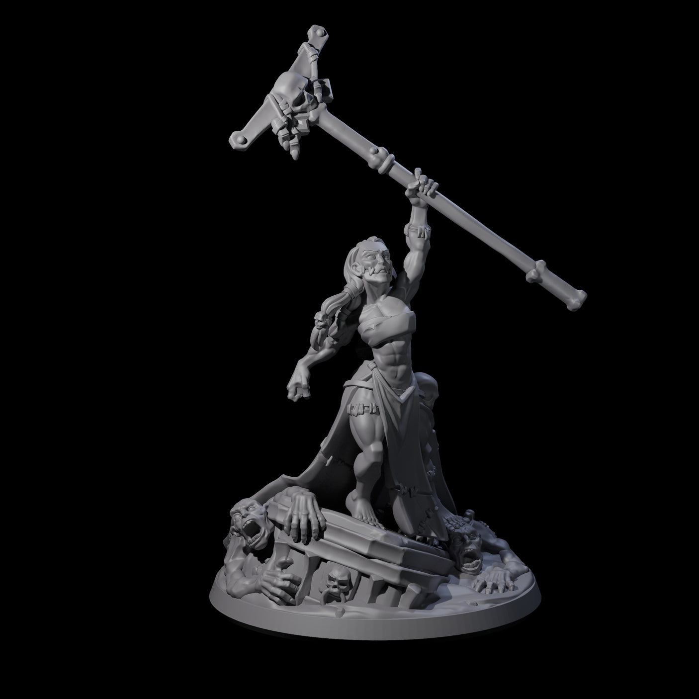 Stitched Together Necromancer Miniature for Dungeons and Dragons, Pathfinder or other TTRPGs