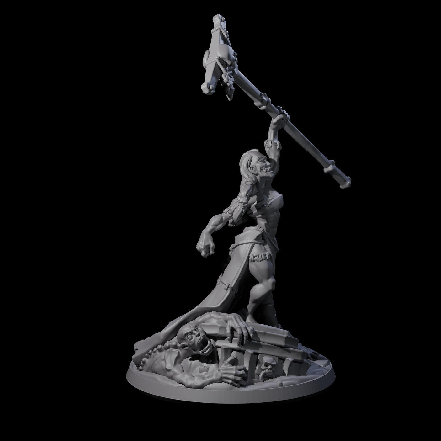 Stitched Together Necromancer Miniature for Dungeons and Dragons, Pathfinder or other TTRPGs