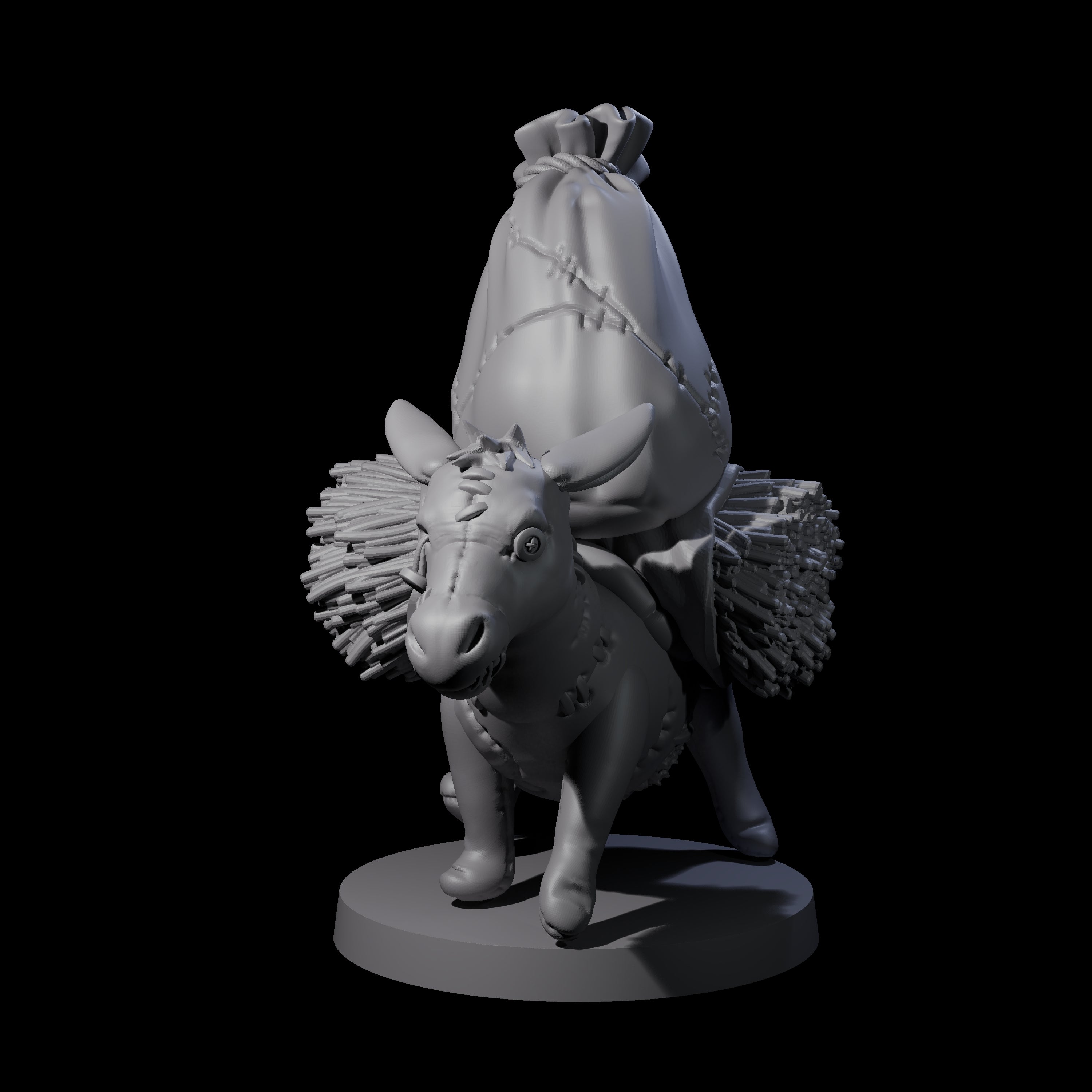 Stitched Together Zombie Donkey Miniature for Dungeons and Dragons, Pathfinder or other TTRPGs