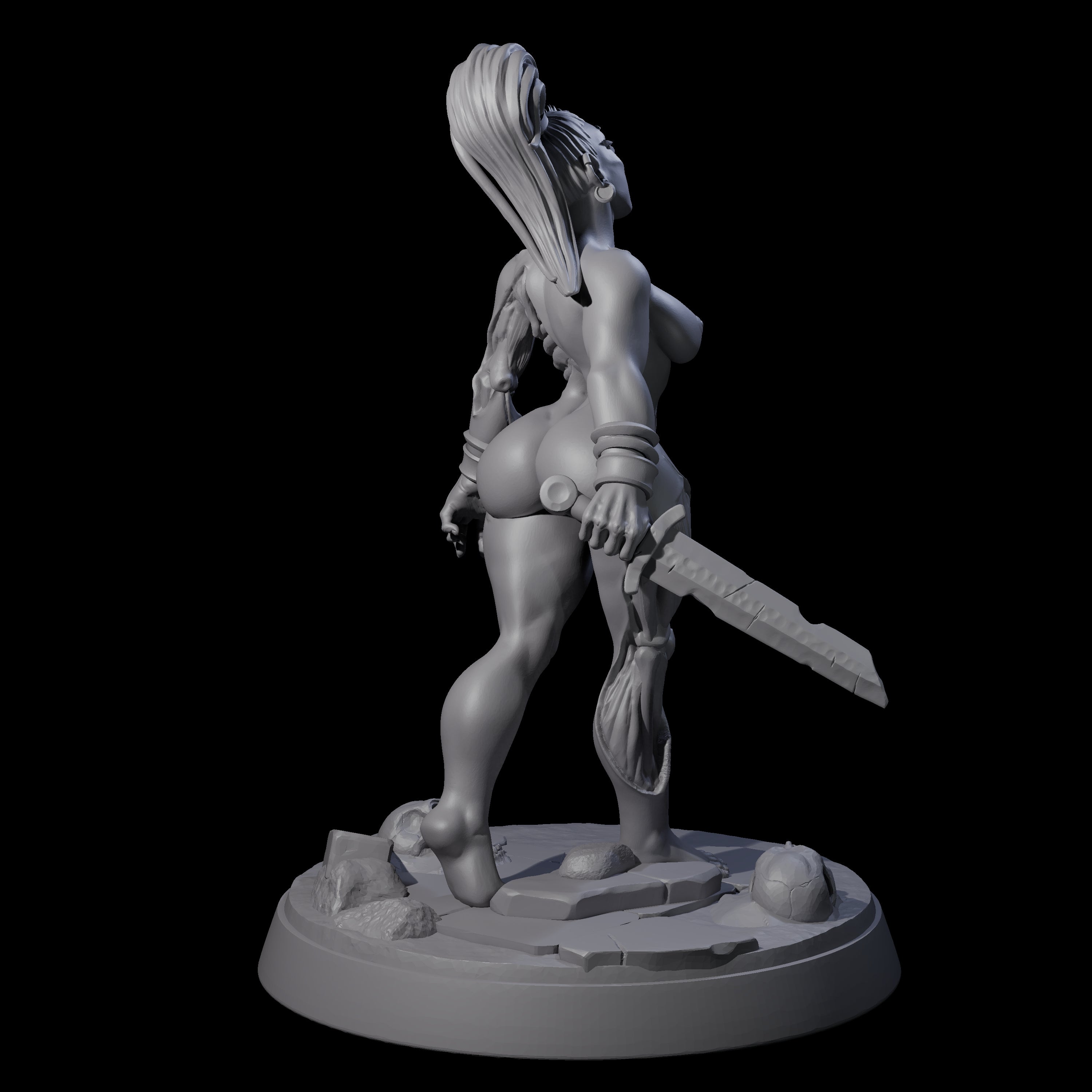 Stitched Up Zombie Necromancer Pinup Miniature for Dungeons and Dragons, Pathfinder or other TTRPGs